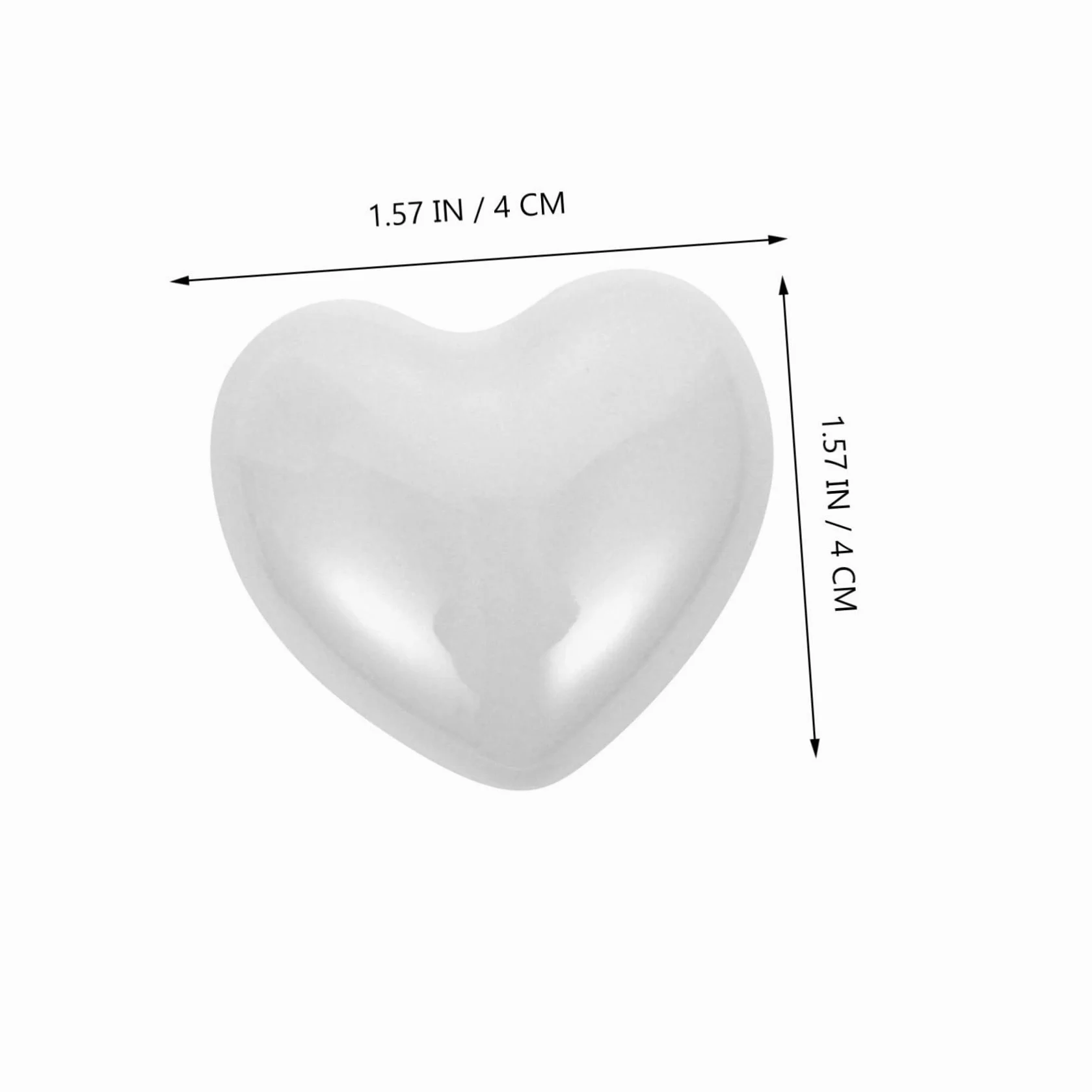 ORFOFE Pomelli a Cuore in Ceramica Bianca per Cassetto, 10 Pezzi | Lega di Zinco, Finitura Elegante e Moderna, per Armadio e Cassettiera, Decorativi per Casa