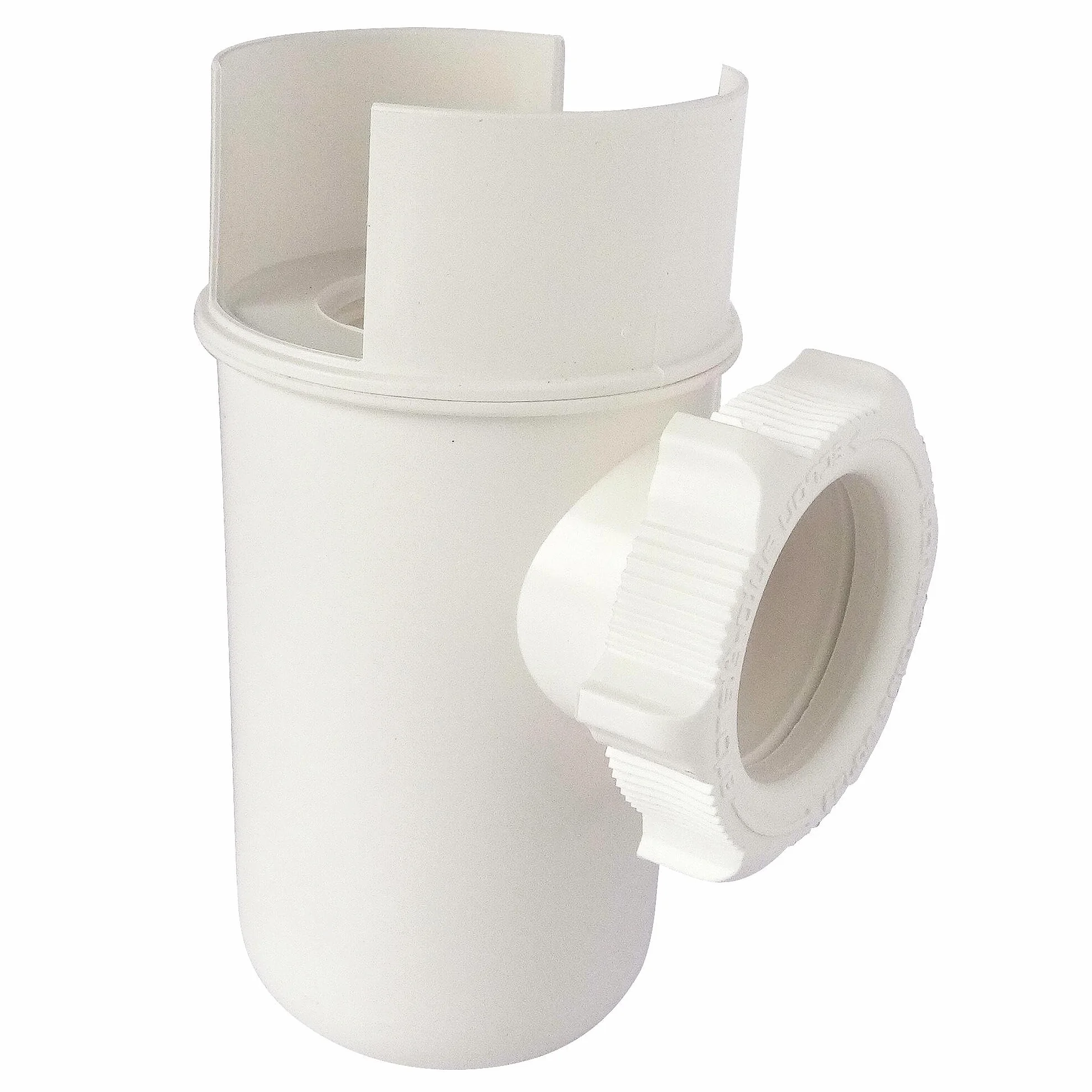 SOMATHERM FOR YOU - Sifone NF auto sigillato con deflettore per gruppo di sicurezza di serie - Installa semplicemente avvitando, Grigio