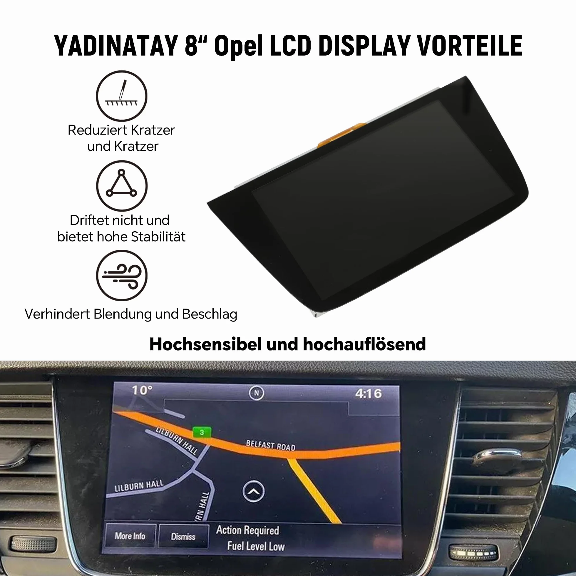 Display LCD Touch Screen per Opel Astra k Vauxhall Navi 900 Monitor GPS Navigation Digitalizzatore con telaio Auto LQ080Y5DZ06 LQ080Y5DZ10