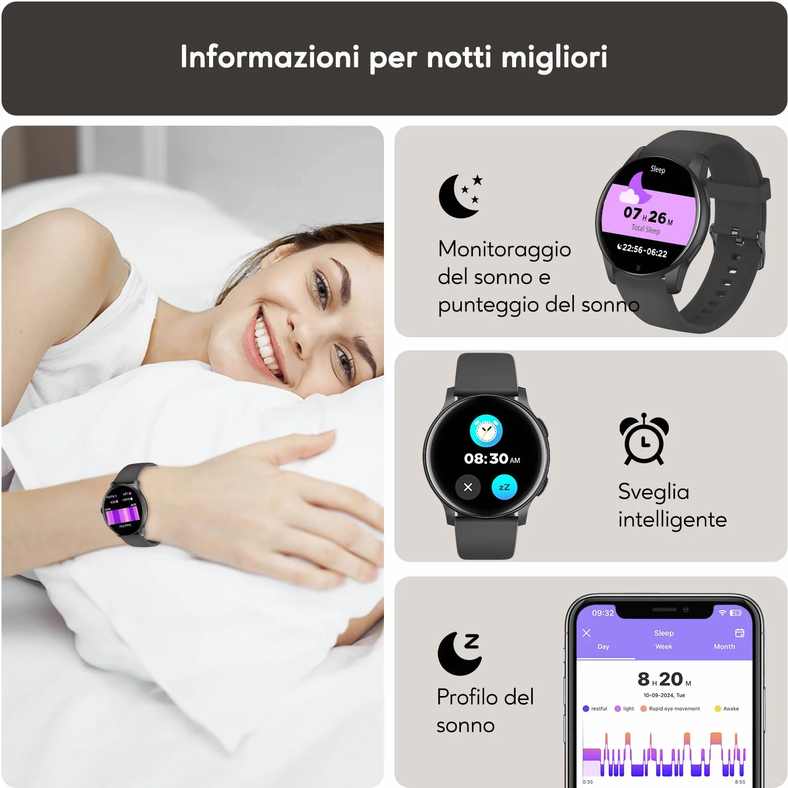 Smartwatch Uomo Donna con Chiamate Bluetooth, Orologio Rotondo da 1,38" con 147+ Modalità Sportive, Cardiofrequenzimetro, Sonno, IP68 Impermeabile, Compatibile con Android iOS - Regalo Festa del Papà