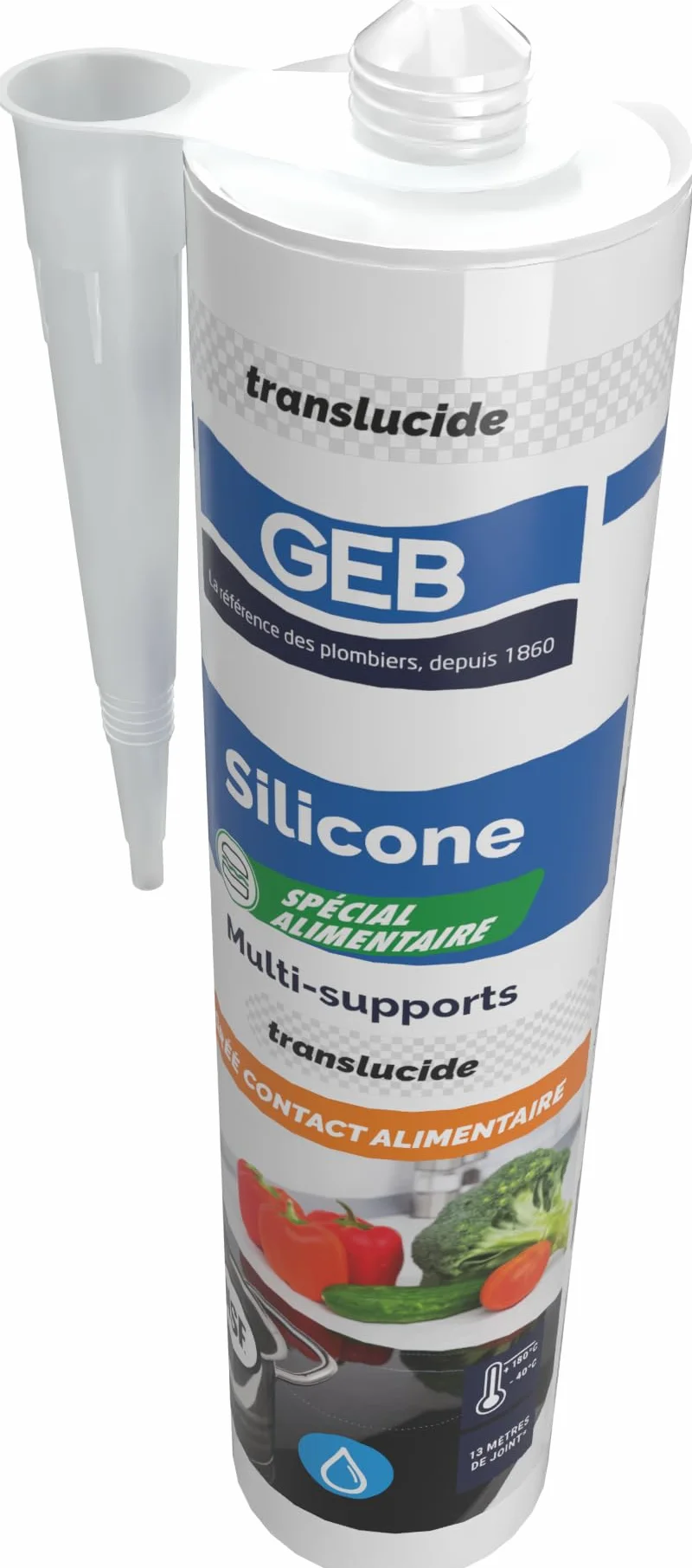 GEB Sigillante Silicone per Contatto Alimentare Traslucido 280 ml