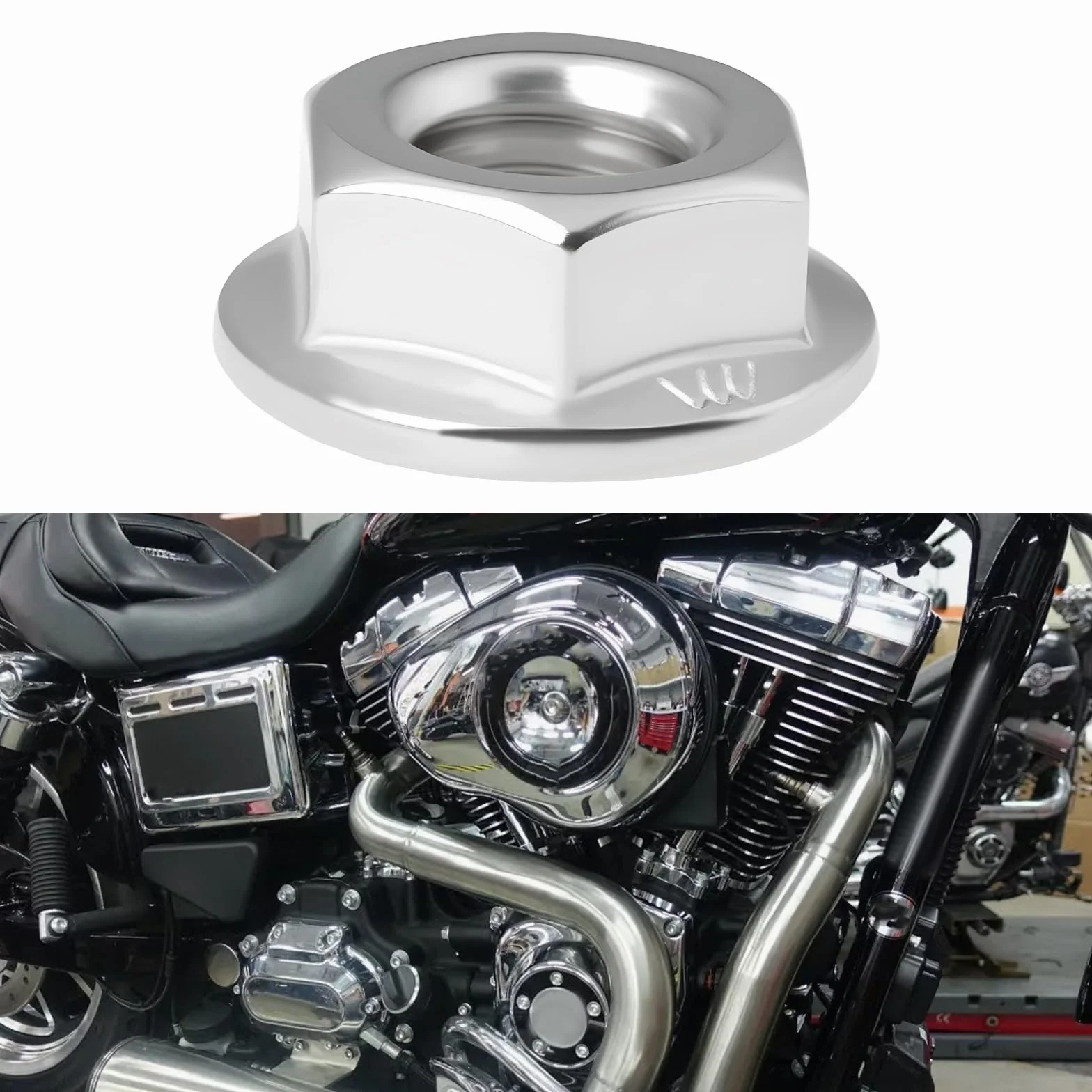 EMSea 4 Pezzi Dadi Flangiati Esagonali In Acciaio Inossidabile 5/16-24 UNF Compatibili Con Harley Davidson Big Twin Collettori Di Scarico