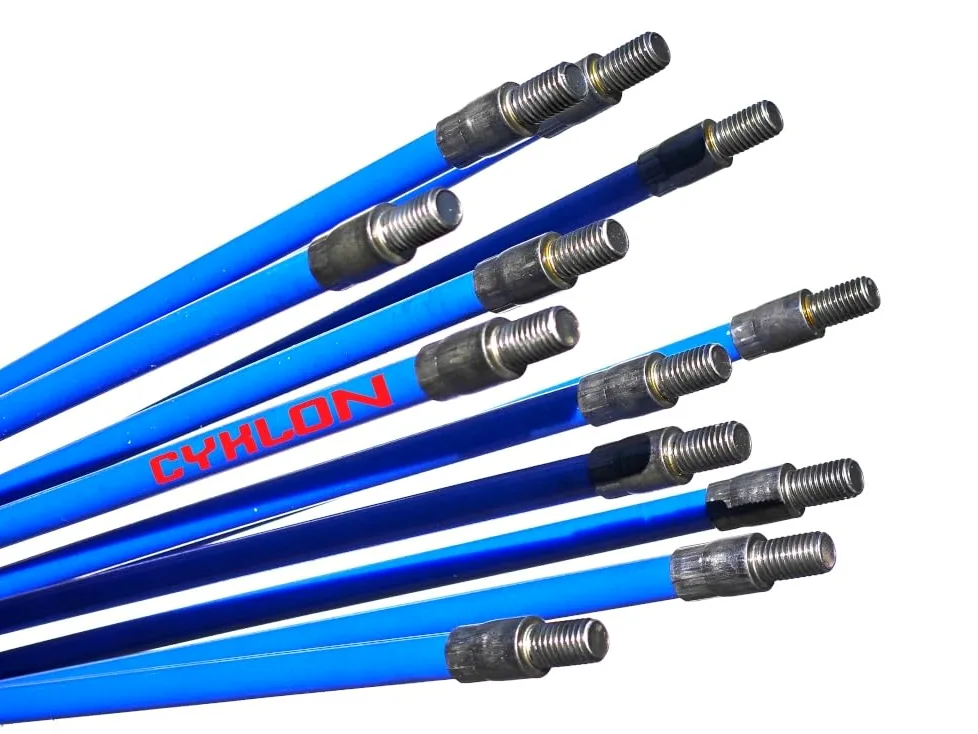 Cyklon Scovolo Canna Fumaria 9m per Trapano - Canna Fumaria Dal Basso | Kit Pulizia - Spazzola Camino Collegabile per Spazzacamino Flessibile - Pulizia Camino - Tubo Stufa e Fuliggine Secca