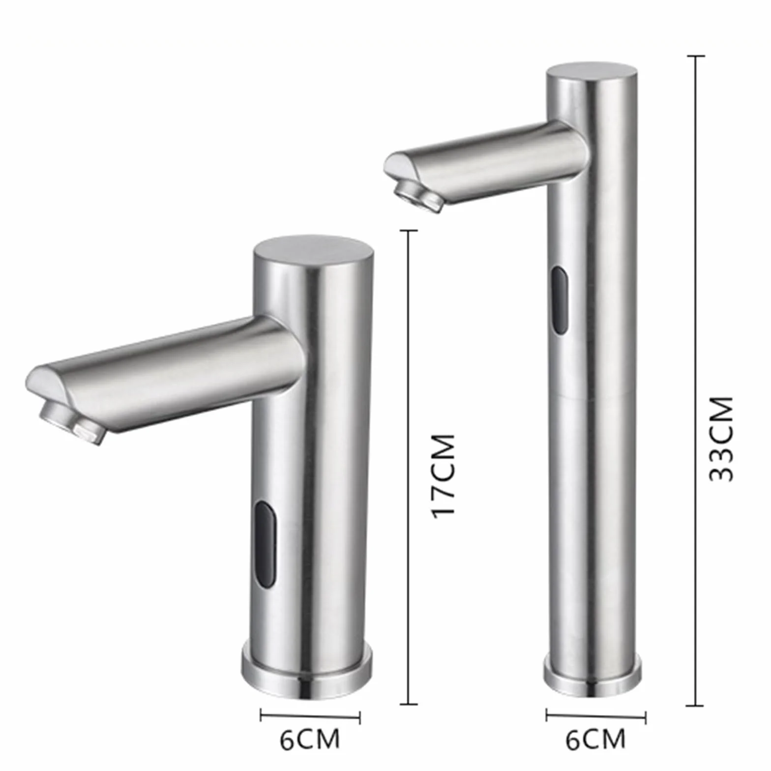 Rubinetto Sensore Automatico Bagno Lavabo Touchless Acqua Calda e Fredda Miscelatore Acciaio Inox Spazzolato Alto