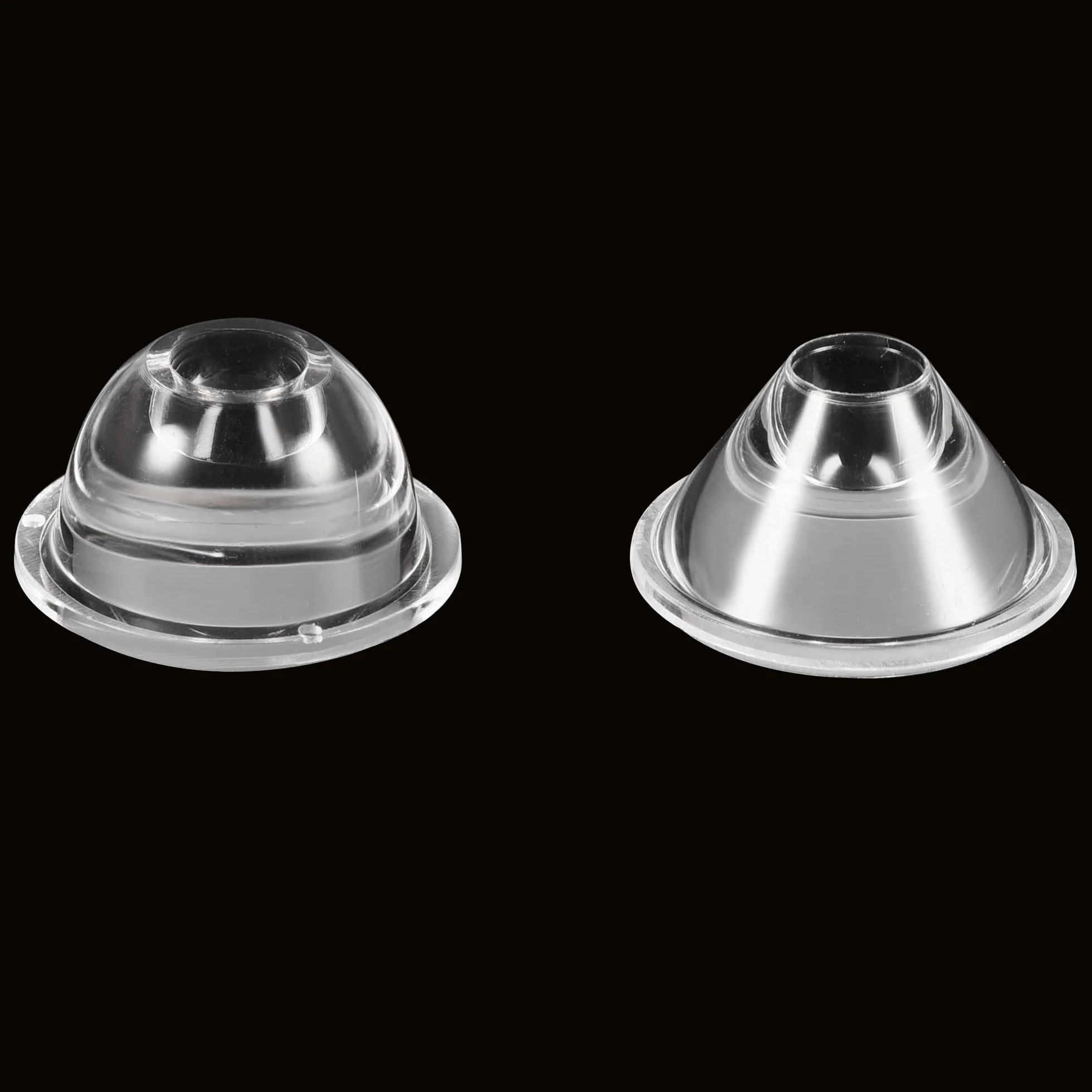 QUARKZMAN LED Obiettivo Ottico Vetro 25 Grado 5 Grado con Supporto per 1W 3W Alta Potenza LED Luce, Nero Bianco 20pz