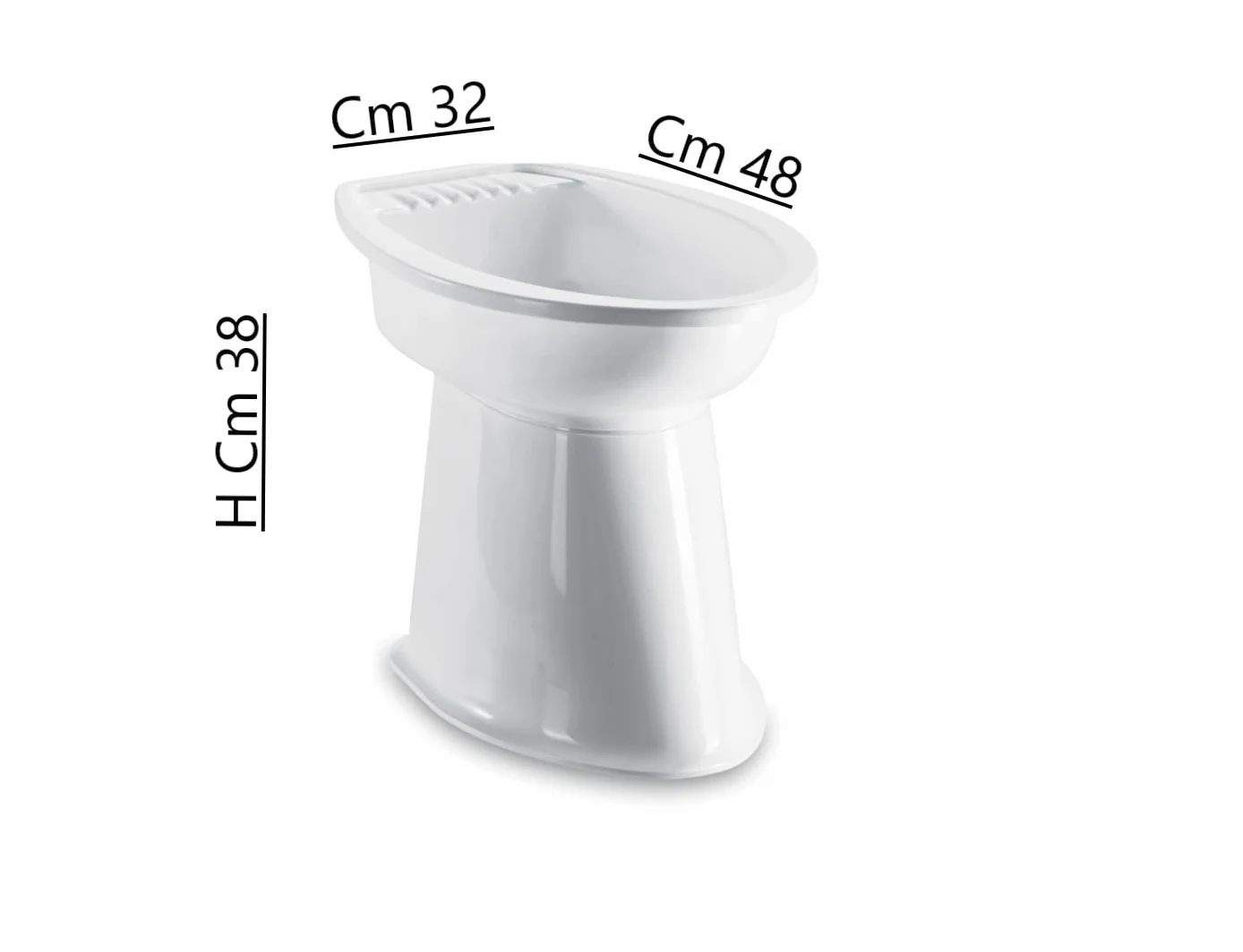 Bidet da Campeggio Portatile e Smontabile 2 Pezzi in Plastica 47 x 32 x 38 cm