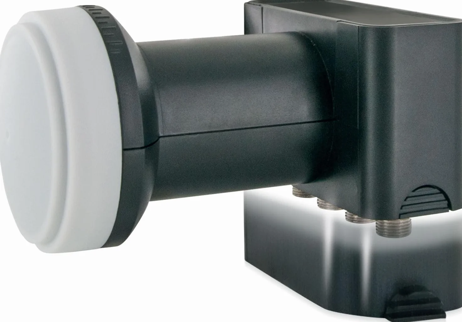SCHWAIGER 555 Sistema SAT Set satellitare Parabola Quad LNB digitale 8x F-plug 7mm Antenna SAT in alluminio Set completo Mattone rosso 74,5 x 84,5 cm