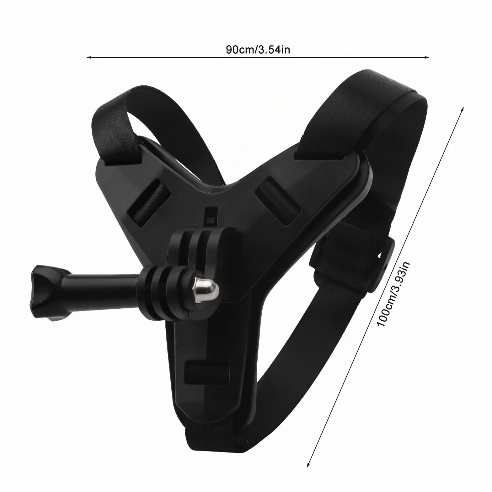 Supporto per casco da moto Chin Mount nero Supporto di estensione con gancio a J, silicone antiscivolo per GoPro Hero 13/12/11/10/9/8/7/6/5, Osmo Action, Session, SJCAM