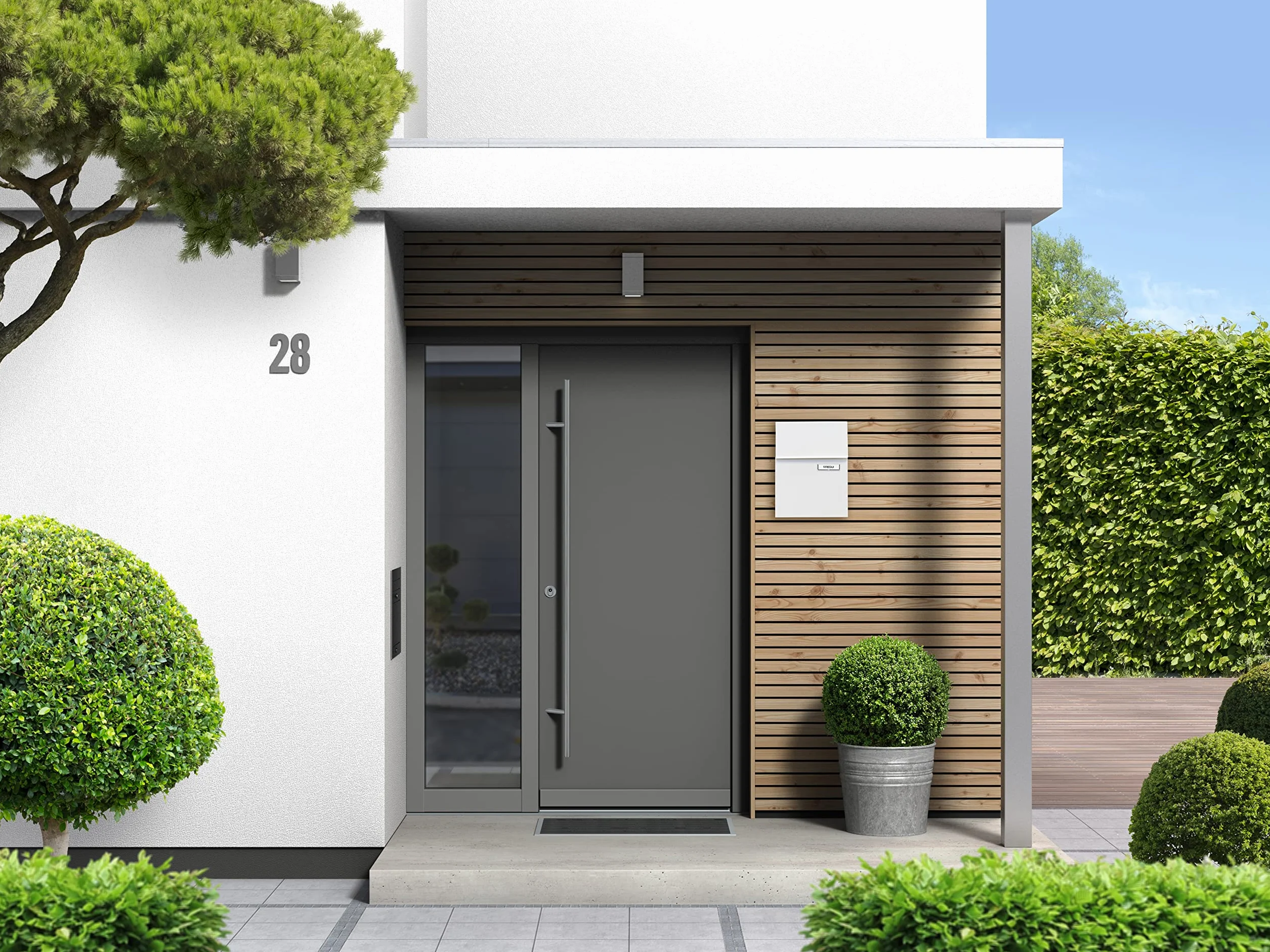 ARREGUI Line E6801 Cassetta Postale Individuale Acciaio, Parete, Serratura, Dimensione S DIN A5, Bianco