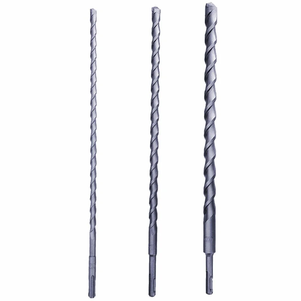 SDS Plus Set 3 Punte Trapano Pietra Ø 10-14-20 mm x 40 cm Muratura Calcestruzzo Metallo Duro