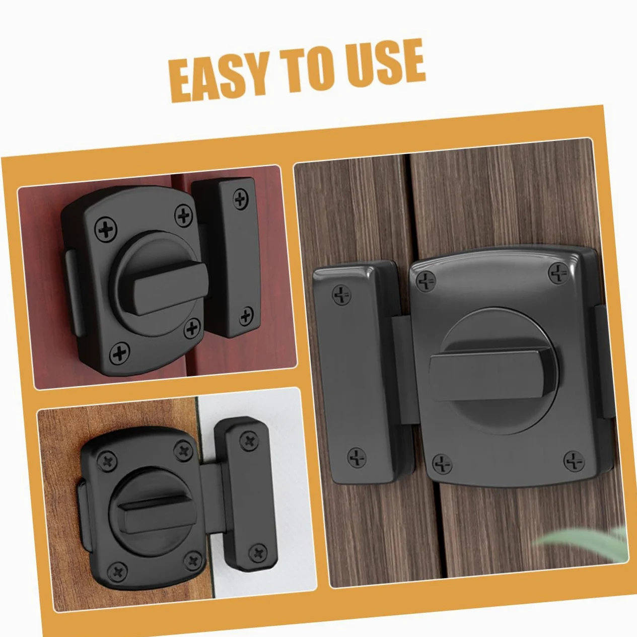 Angoily 5pezzi Serratura Scorrimento Di Sicurezza Per Porte Chiavistello Versatile Per Bagno e Armadi Design Elegante e Durevole