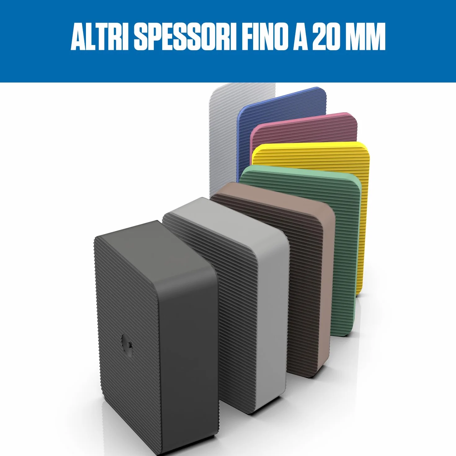 Bauhandel24 spessori in plastica 60 x 40 mm 20 mm 50 pezzi distanziatori per livellare mobili costruzione interni