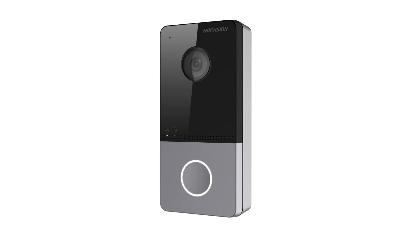 HIKVISION Stazione Esterna del Videocitofono IP Hikvision Campanello Wireless Videocamera Sorveglianza Esterno Funzionamento Autonomo o con Monitor Visione Notturna