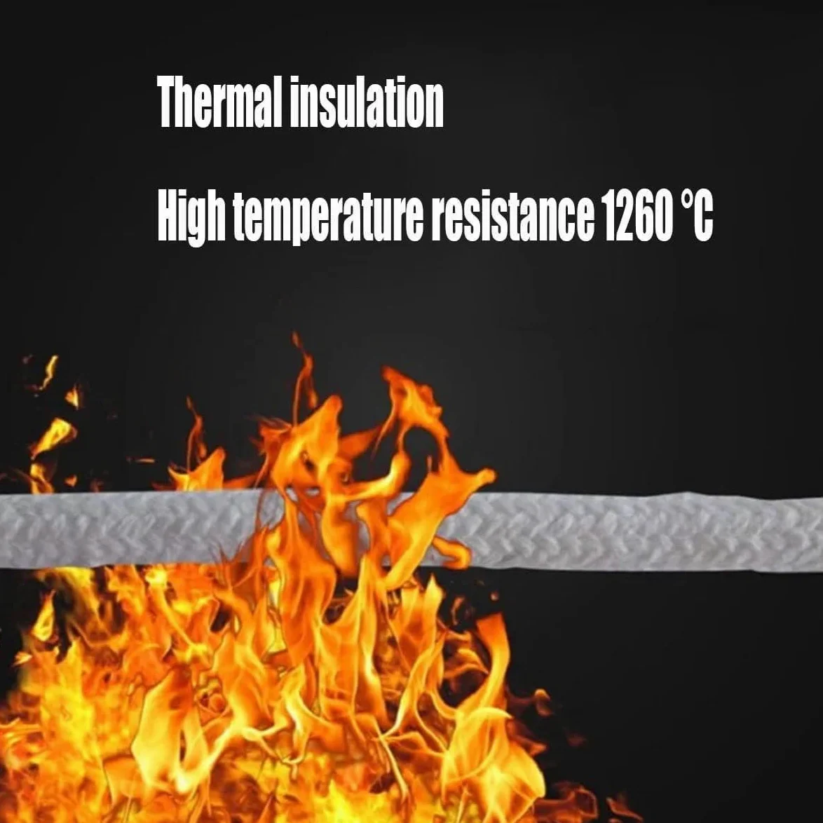 Guarnizione in fibra di ceramica ad alta temperatura per stufa, caldaia, forno, forno, guarnizione per porta del forno, diametro 16 mm