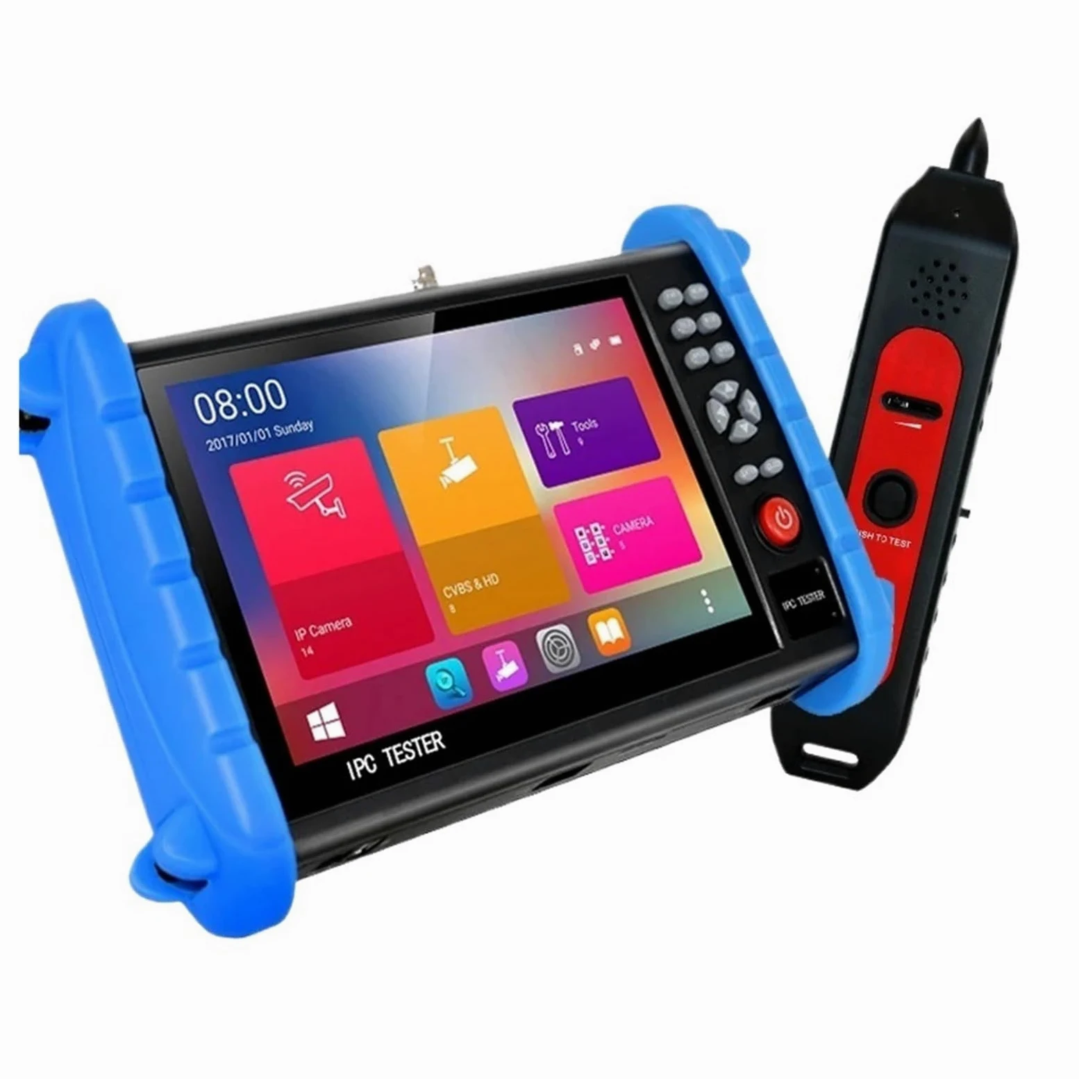 IPC-X IP Tester CCTV 7 "4K 1080P 8GB AHD Monitor 8MP TVI CVI AHD PTZ Poe Telecamera Video Tester H.265 con Cavo tracciante | IPC-XN