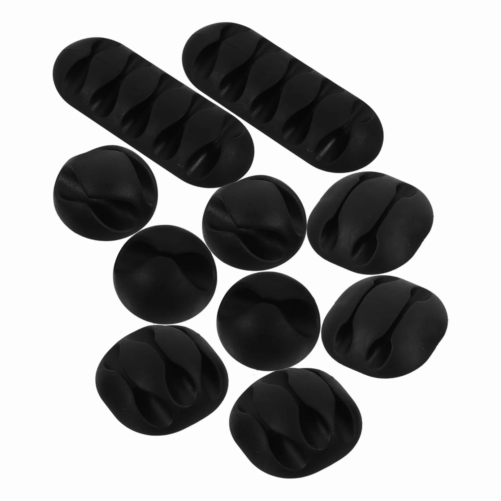 Hemobllo 30pezzi Organizer Di Cavi Plastica Per Gestione Elettrica Clip Per Cavi Adesive Per Ufficio e Casa Facile Da Usare Mantiene Desktop Ordinato e Pulito