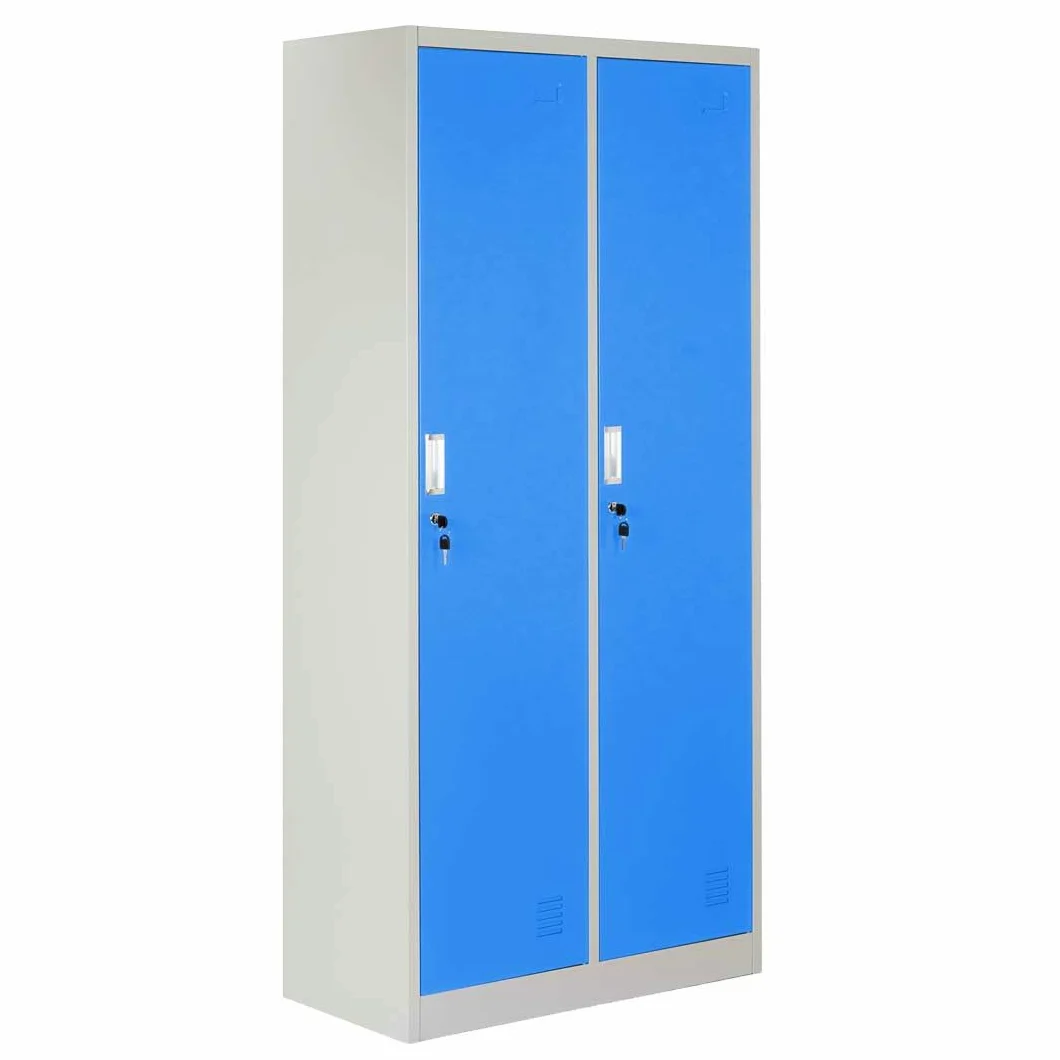 Danieli | Armadietto Spogliatoio a 2 ante in metallo per palestra, scuola, ufficio. Armadietto con ante color blu