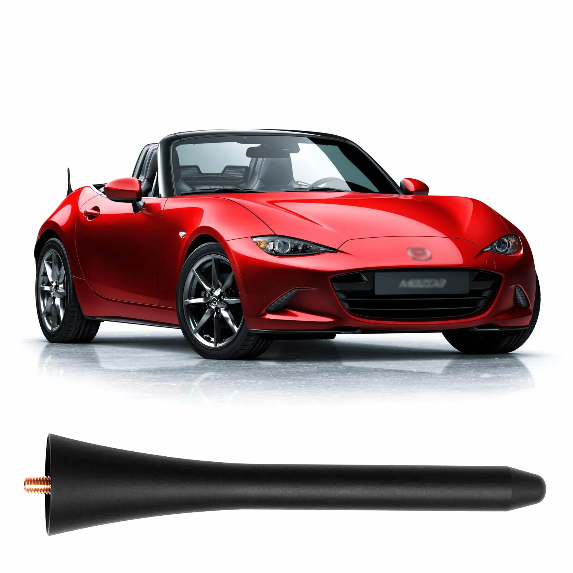 HUSUKU Antenna radio corta in lega di alluminio da 5 pollici per Mazda Miata MX-5 RF ND NC 2006-2024 OEM NF47-66-A30A