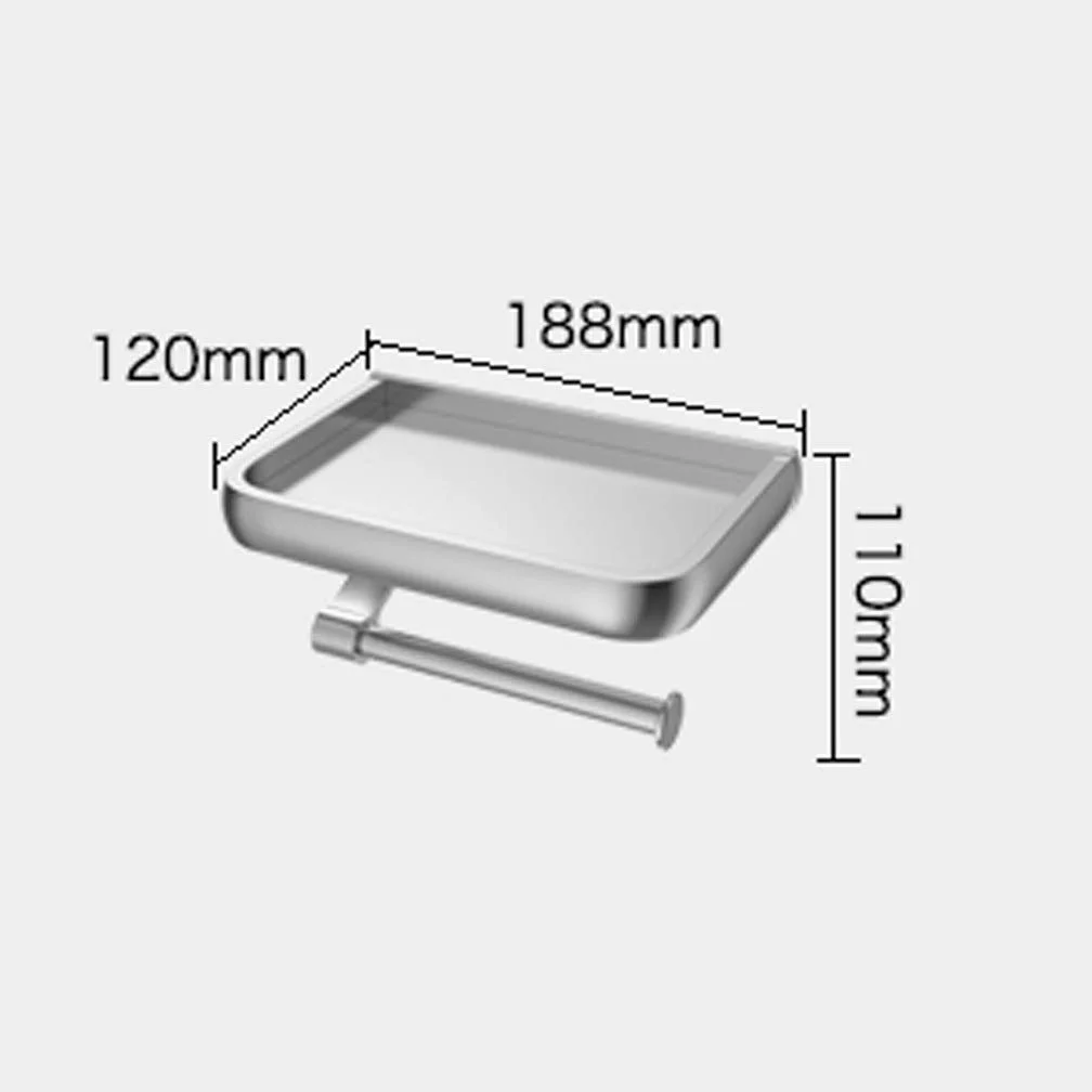 NEECS Portarotolo portarotolo in Metallo con ripiano Montato a Parete per Bagno, Cucina