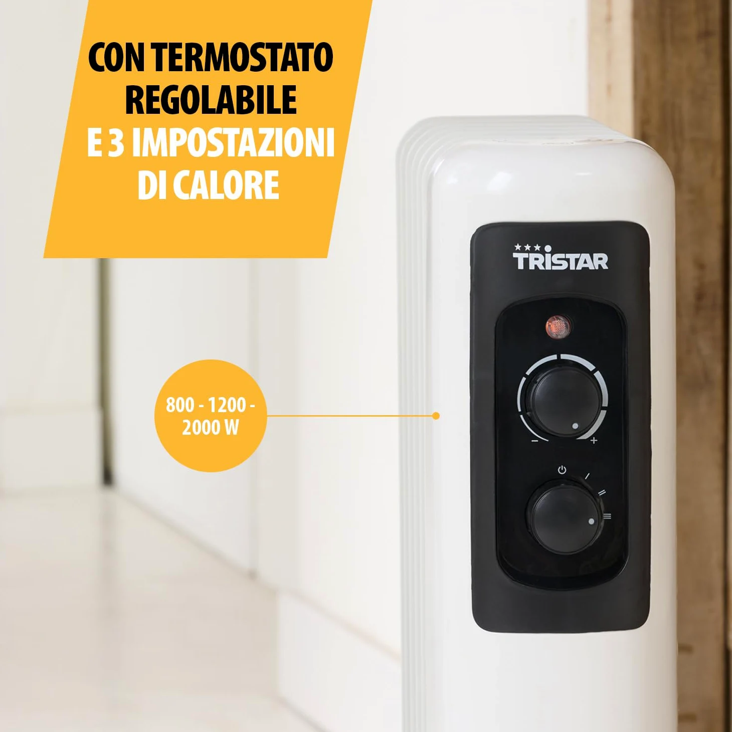 Riscaldatore a olio Tristar KA-5181-3 impostazioni di calore - Regolabile - 2000 W max - 11 alette di riscaldamento