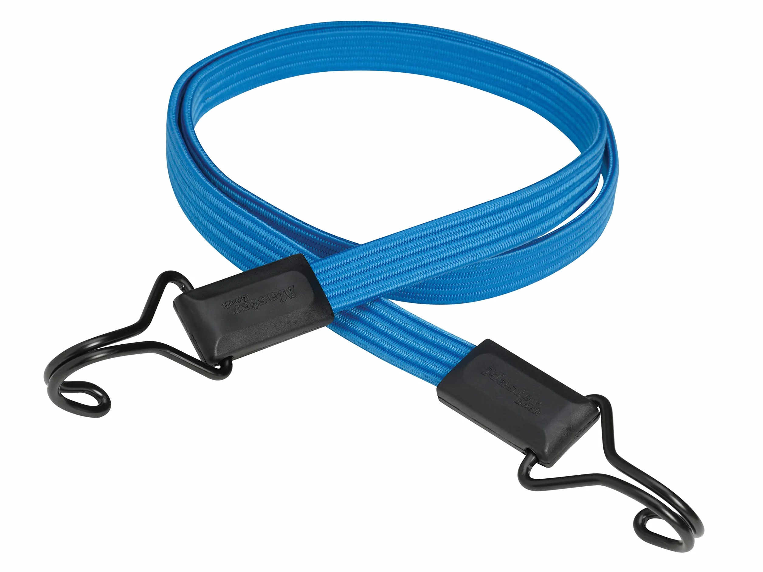 Master Lock 3226EURDAT Cinghia Elastica con Ganci [Cavo 120 cm] [Gancio Invertito] - Ideale per Giardinaggio, Trasporto, Trasloco, Campeggio, Blu Scuro