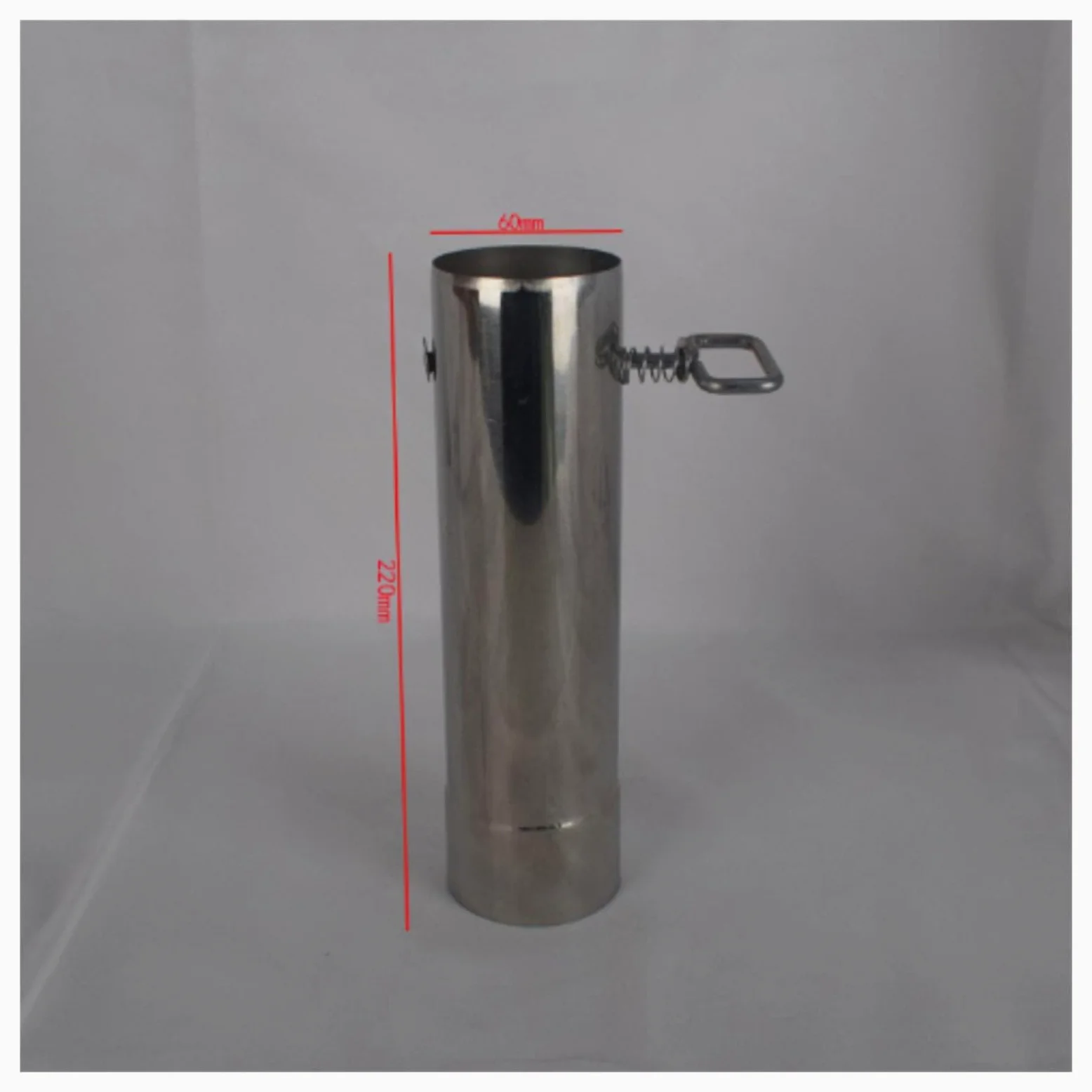 Tubo da stufa in acciaio inossidabile 1PC con canna fumaria serranda valvola aria Canna for tenda campeggio Sfiato fumo e scarico(220X60mm)