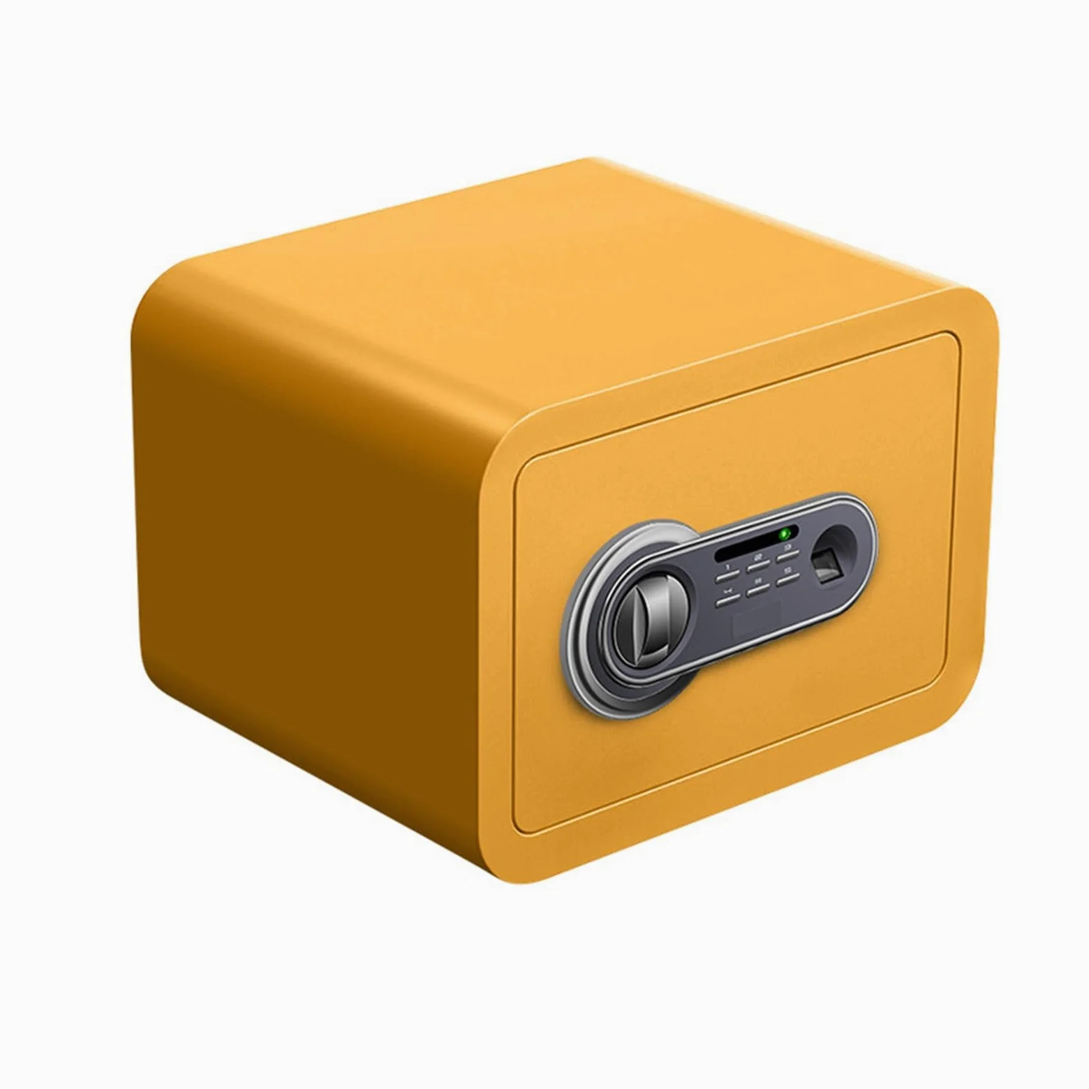 Cassetta di Sicurezza per Soldi Cassaforte con Password e Impronte Digitali In Lega Di Acciaio Con Funzione Password Virtuale Resistente Allo Scasso Safe Per La Casa, L'hotel E L'ufficio(Orange)