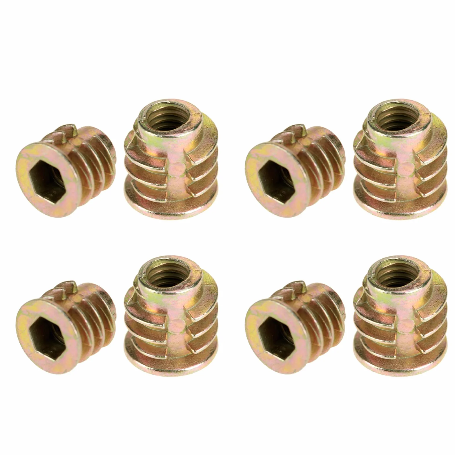 Bulloni filettati M4 8mm in lega di zinco con interno esagonale per legno