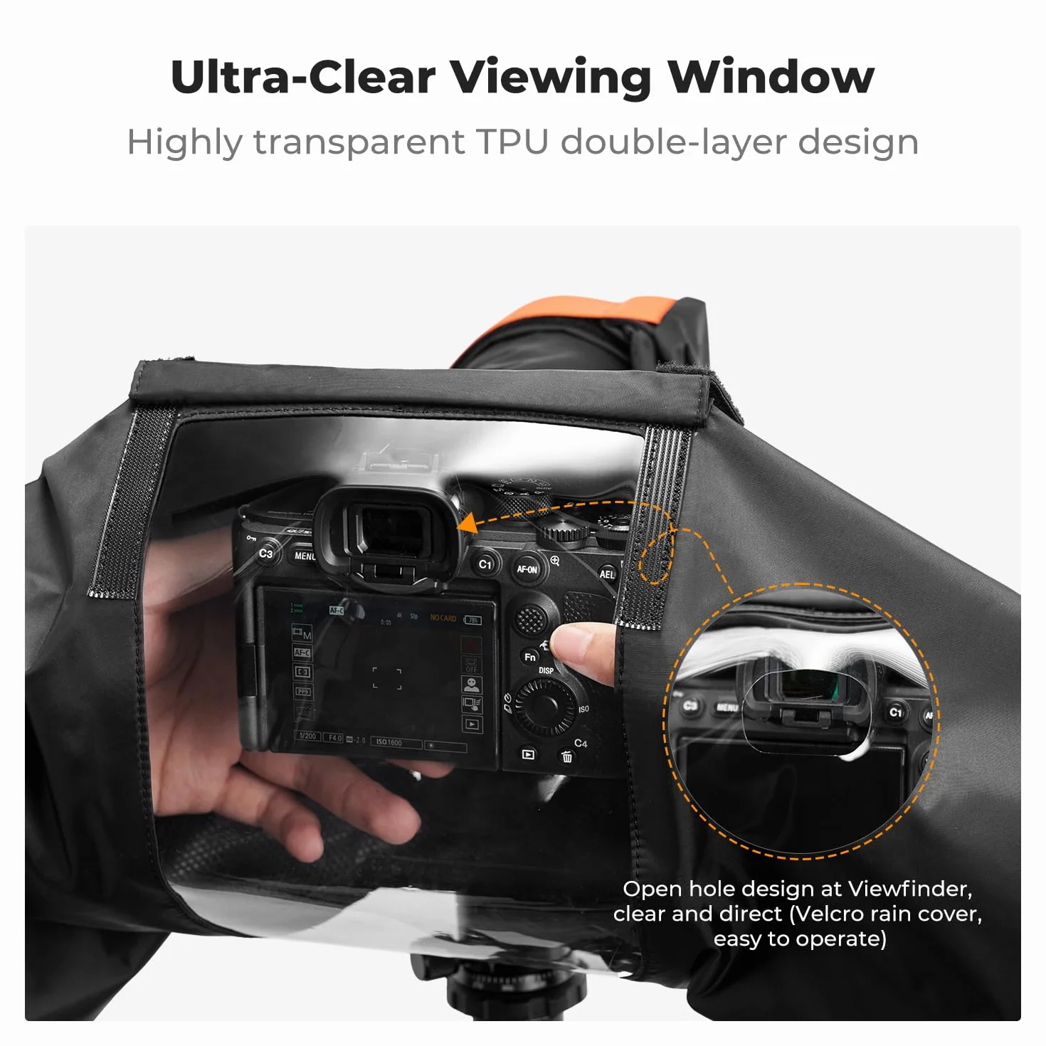 K&F Concept Copertura Antipioggia per Fotocamera, impermeabile antipolvere fotocamera copertura di protezione raincover per Nikon Canon Sony fotocamera DSLR
