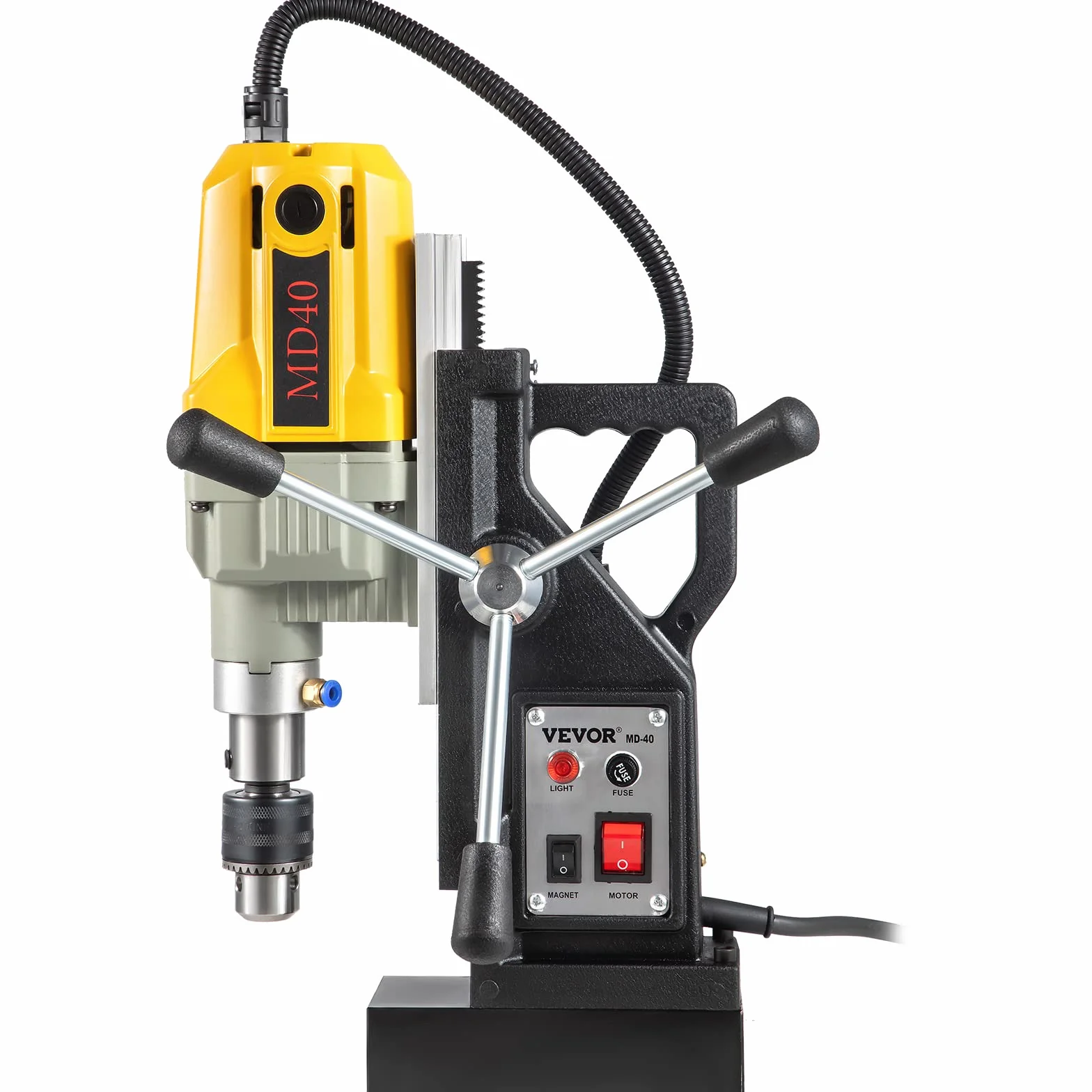 VEVOR Trapano Magnetico Elettrico 1100W 12000N Carotatrice Magnetica 12 Punte Foratura 40 mm Profondità 150 mm