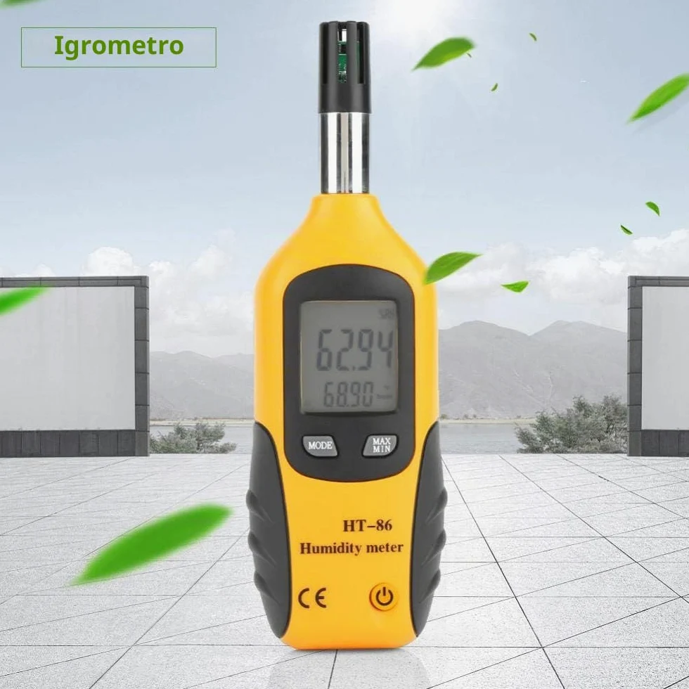 Akozon Tester Umidità, termometro igrometro, termometro digitale, igrometro, temperatura e umidità, misuratori di umidità con schermo LCD retroilluminato