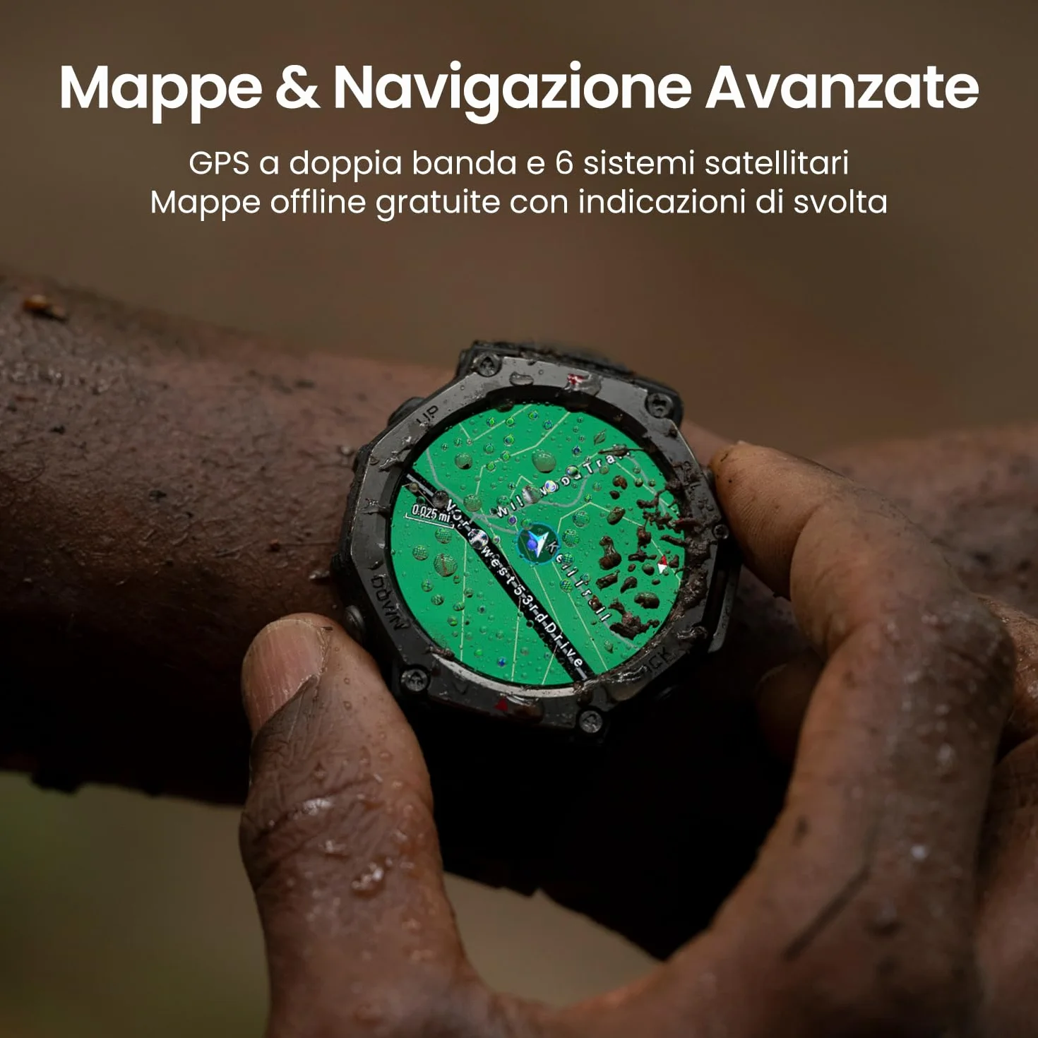 Amazfit T-Rex 3 Outdoor Smartwatch 48mm Display AMOLED, Mappe & Navigazione Offline,6 Sistemi Satellitari Dual Band GPS, 27 Giorni di Durata Batteria,Pagamento NFC, 170+ Modalità Sport per Avventura
