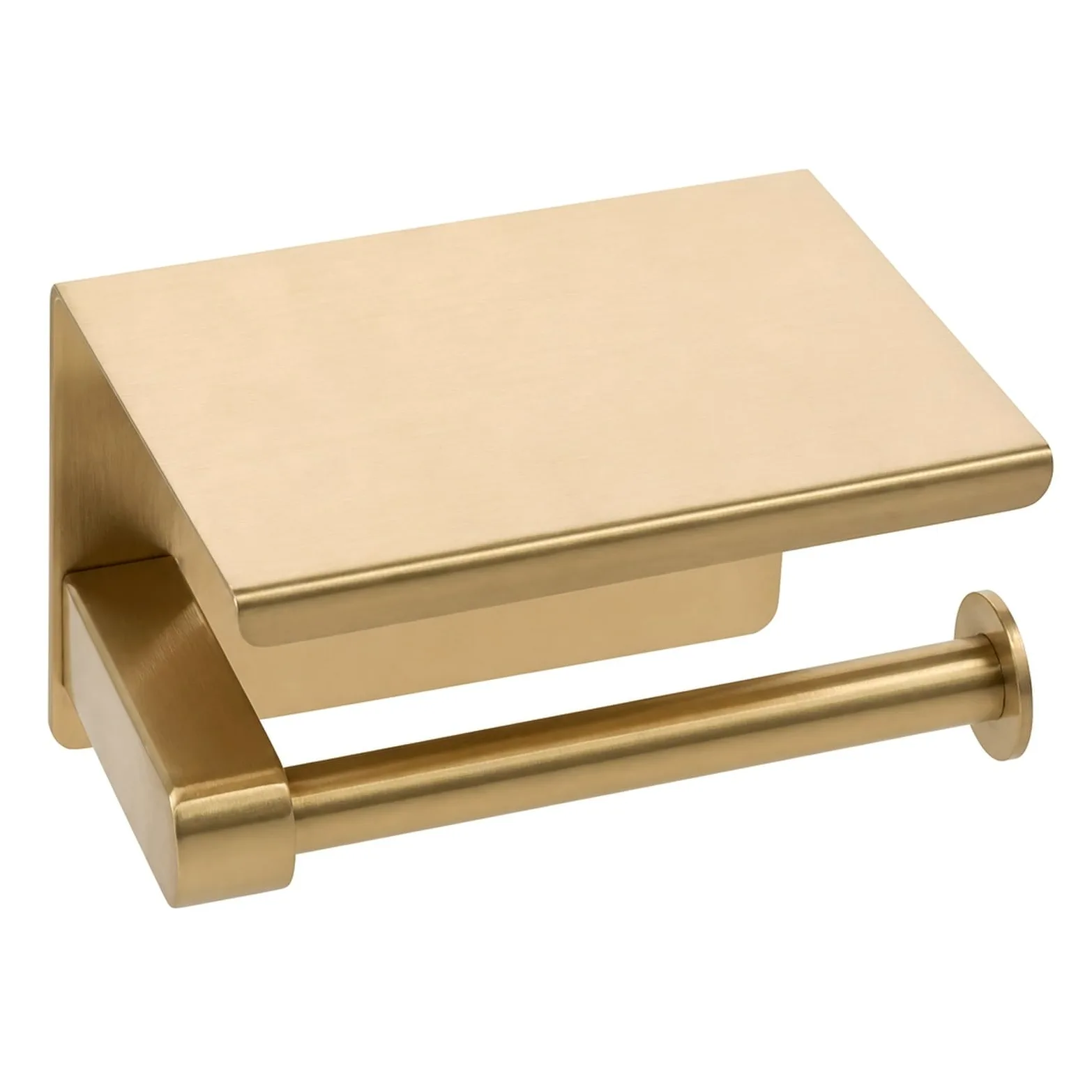 Porta carta igienica in acciaio inox 201 con ripiano | Oro, acciaio inossidabile 201, for bagno, cucina, camera da letto: mensola for telefono a parete