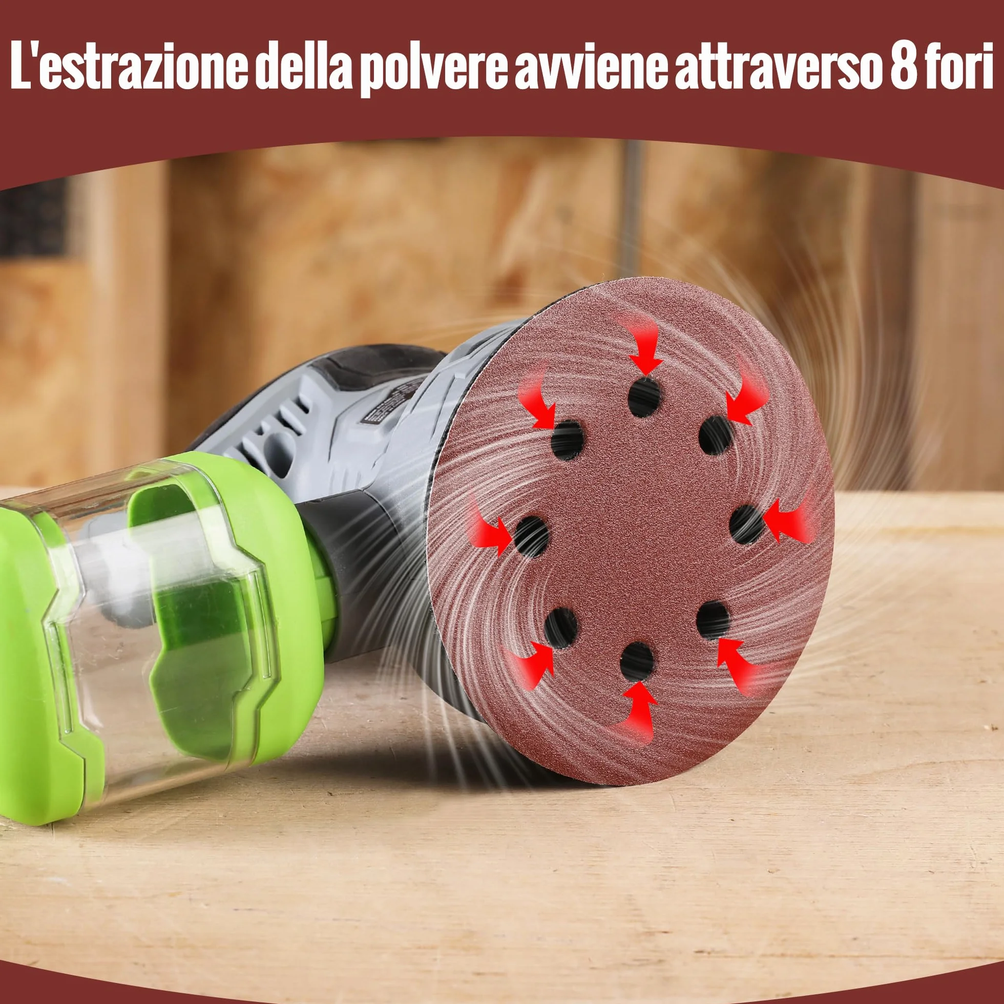 WORKPRO 150 Pezzi Dischi Abrasivi 125mm Carta Vetrata per Legno Grana 60-600