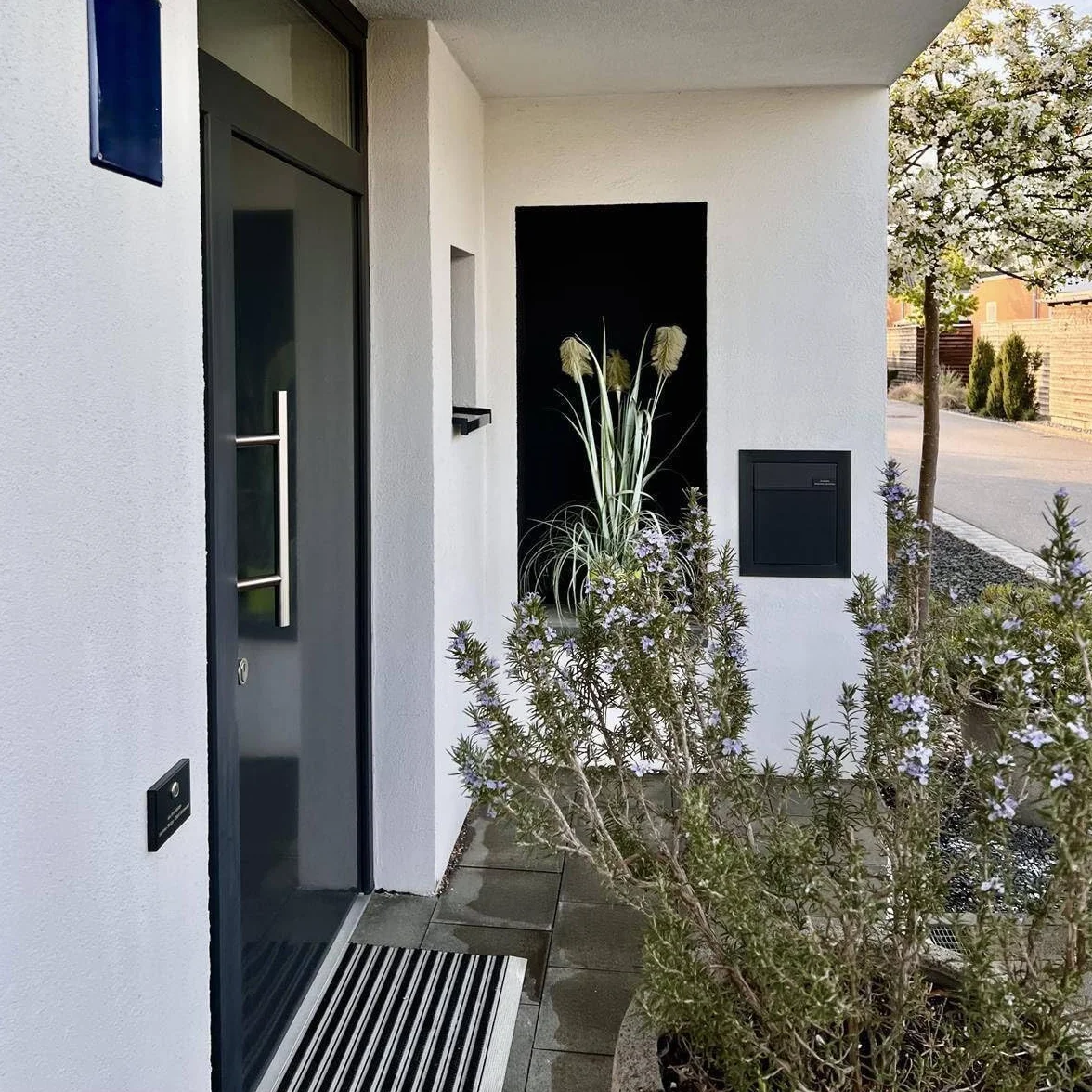 Metzler Cassetta postale da incasso antracite RAL 7016 acciaio verniciato a polvere