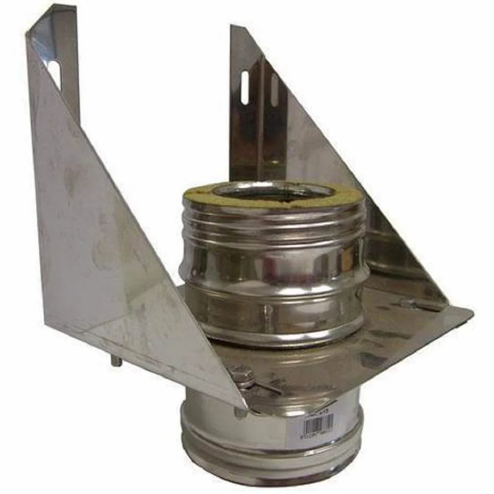 Supporto a parete in acciaio inox per canna fumaria doppia parete (DN 150-200)