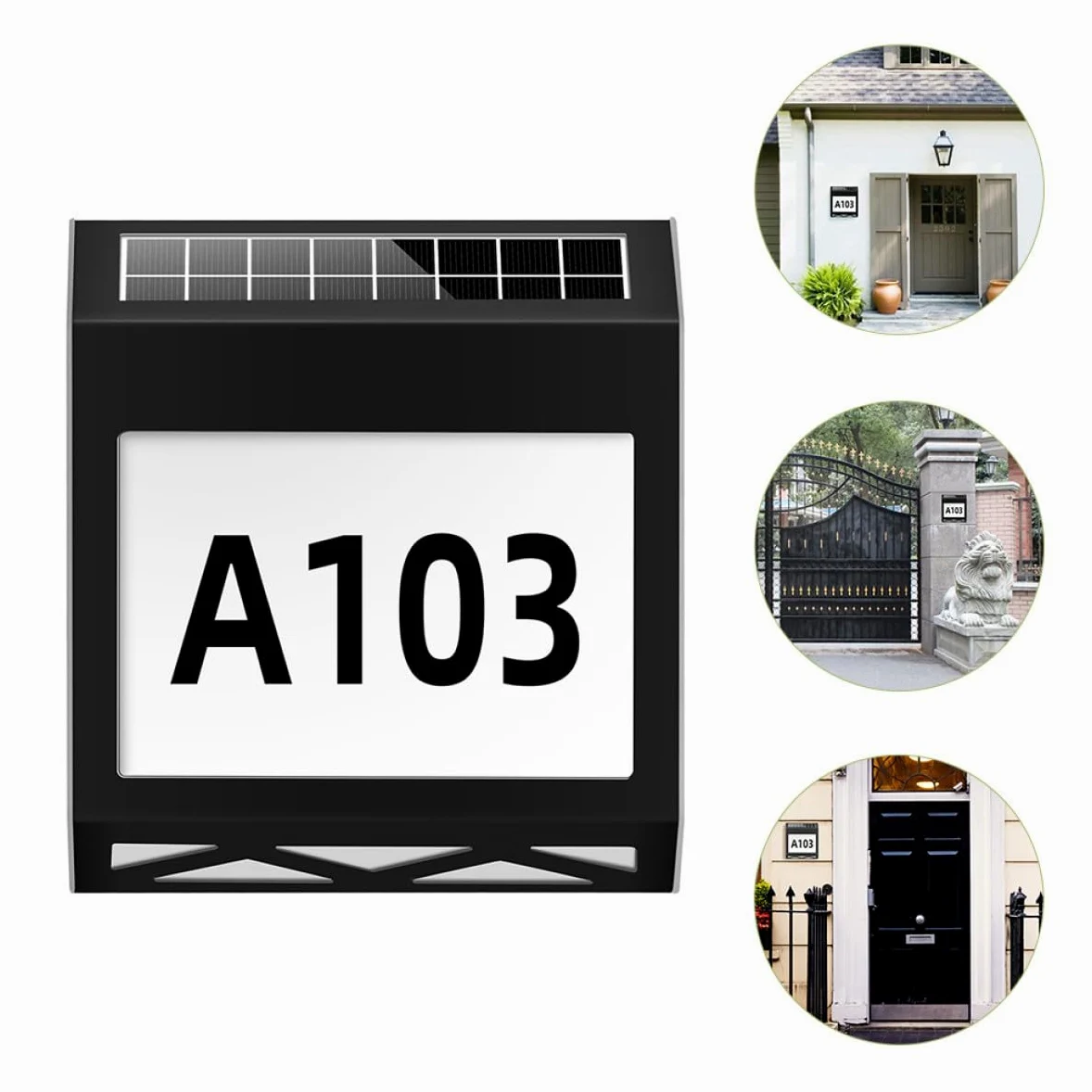 Numero Civico Lampada Solare Luce Per Esterno Acciaio Inossidabile Pp Materiale Robusto Durevole Installazione Facile Sicuro Maltempo Resistente Effetto Luce