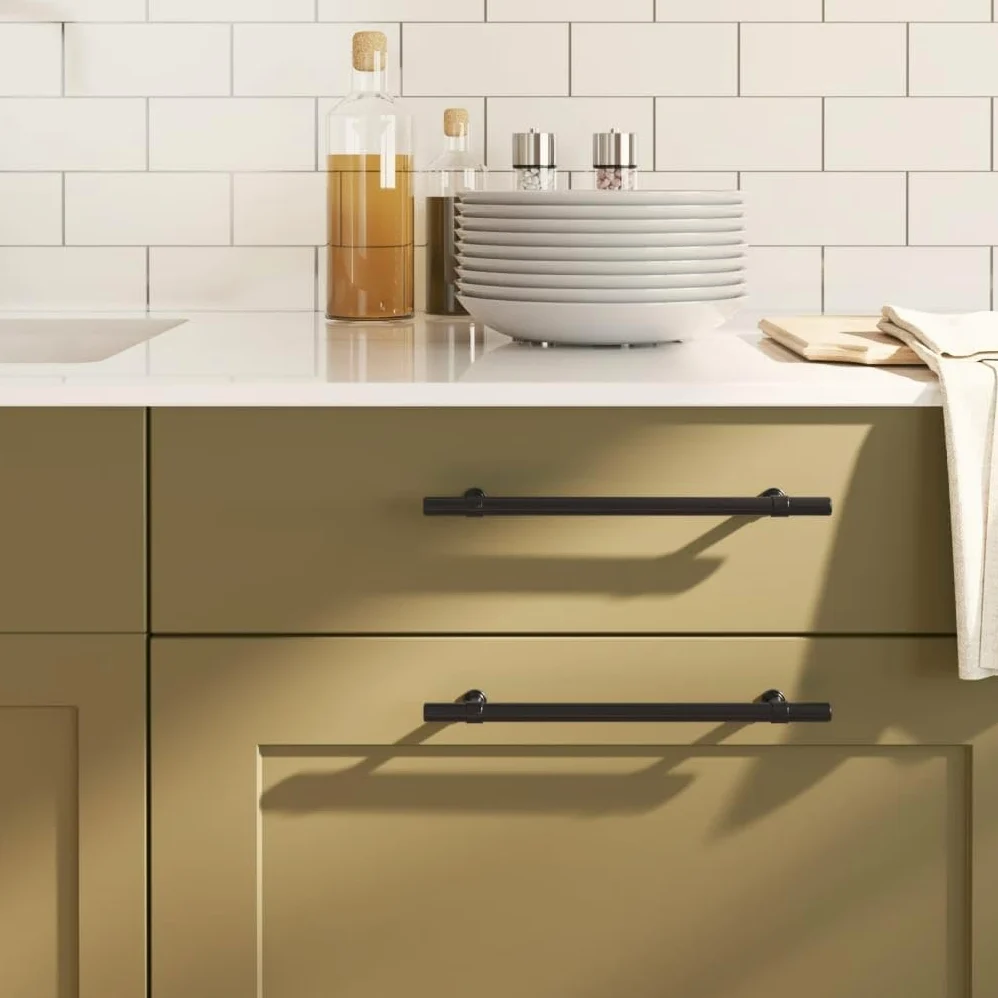 Maniglie per Mobili 20 pz Nere 192 mm in Acciaio Inox,Maniglie Moderne,Maniglie Cassetti,Maniglie per Mobili-3203695