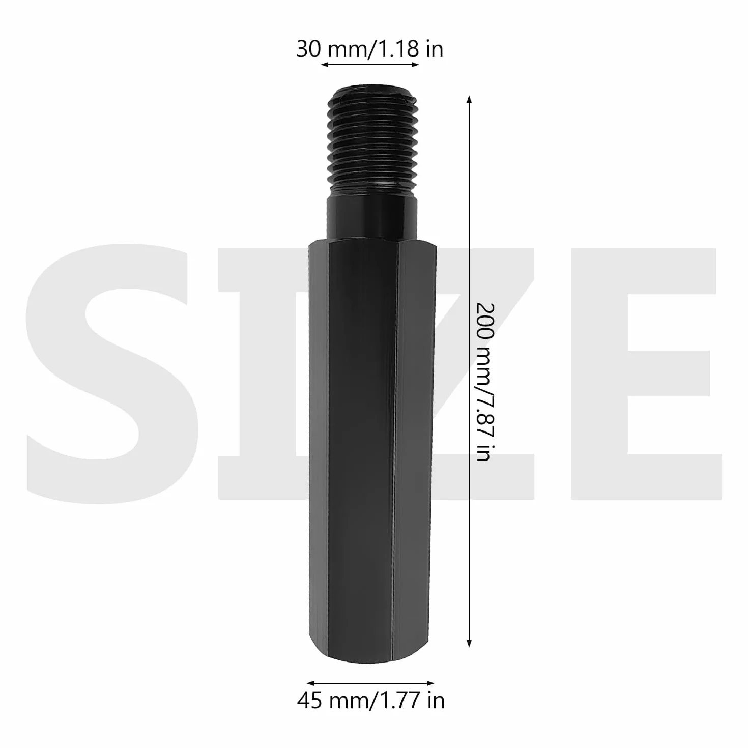 Prolunga 200 mm per Corona Diamantata 1 1/4 UNC per Carotatrici e Trapani