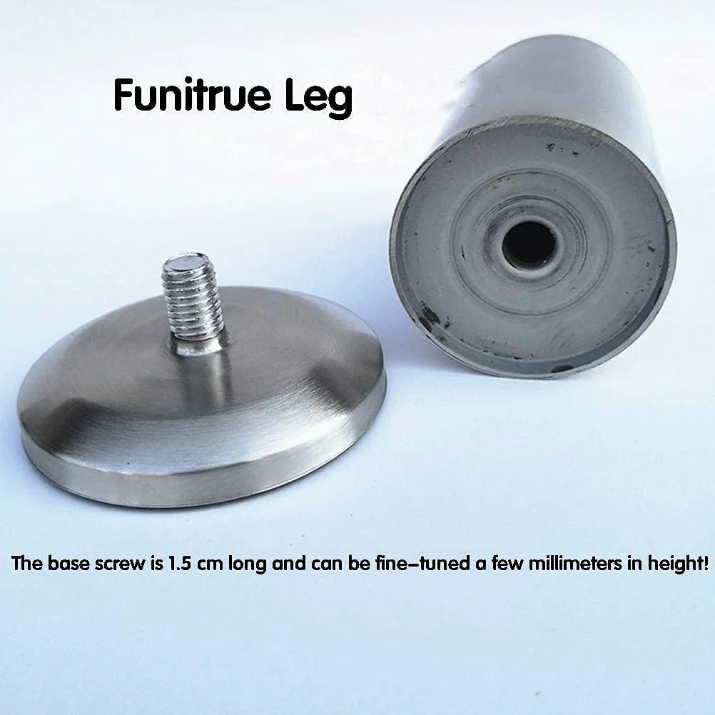 Feng Shui， Gambe per tavoli per mobili Resistenti 4 Pezzi Piedini per mobili in Altezza Regolabile Gambe per mobili in Acciaio Inossidabile 3-73 cm Piedini di Supporto per mobili in Metallo Gambe