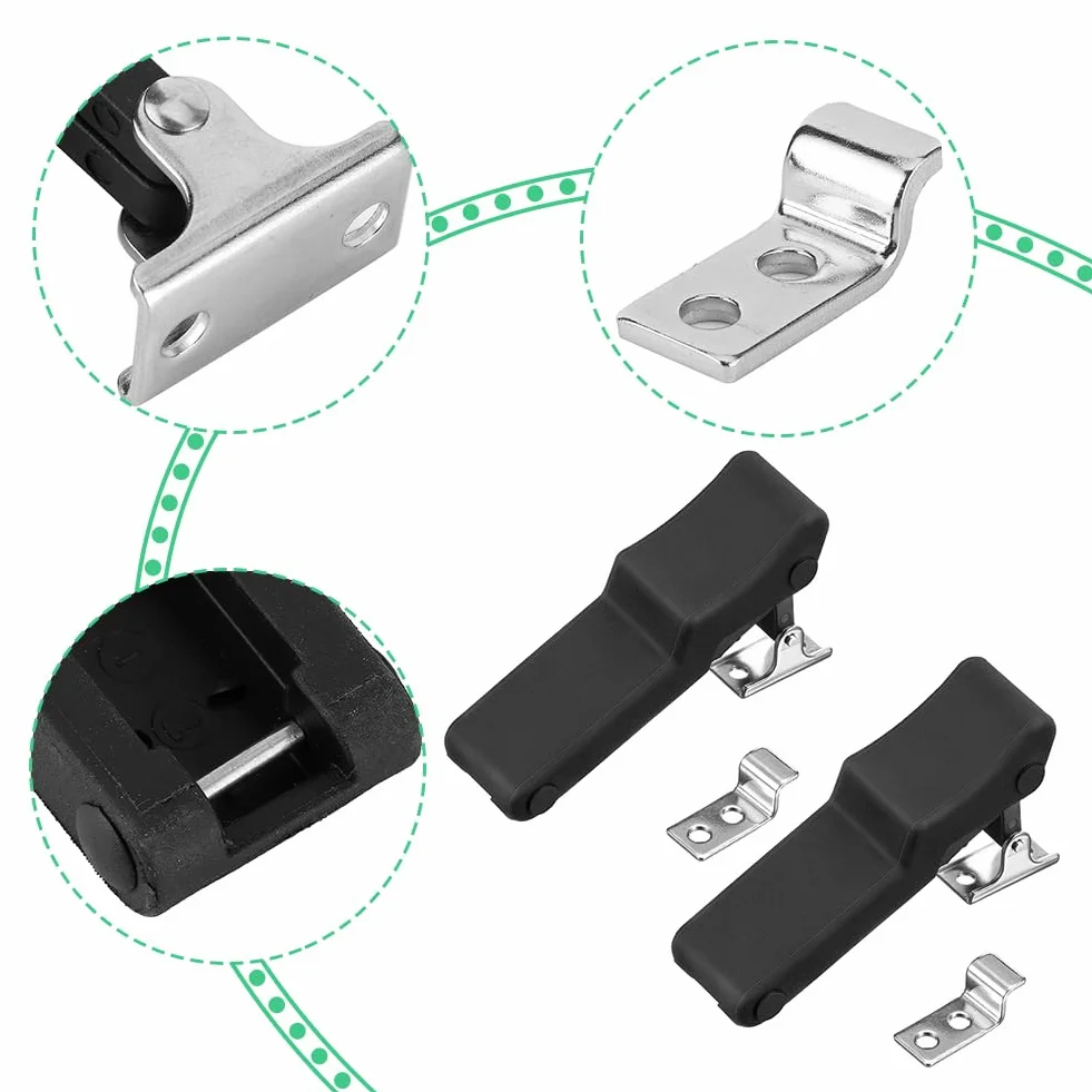 Chiusura in Gomma per Portaoggetti Anteriore, Acciaio Inossidabile, Compatibile con Elastomero Termoplastico per Barche