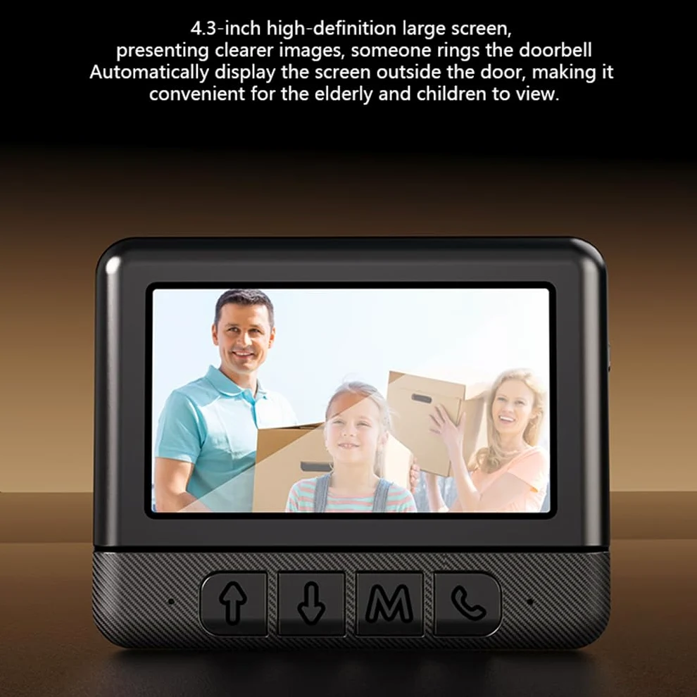 Campanello intelligente per la casa con comunicazione | HD, impermeabile con configurazione wireless, campanello wireless per la casa, facile installazione, telecamera video