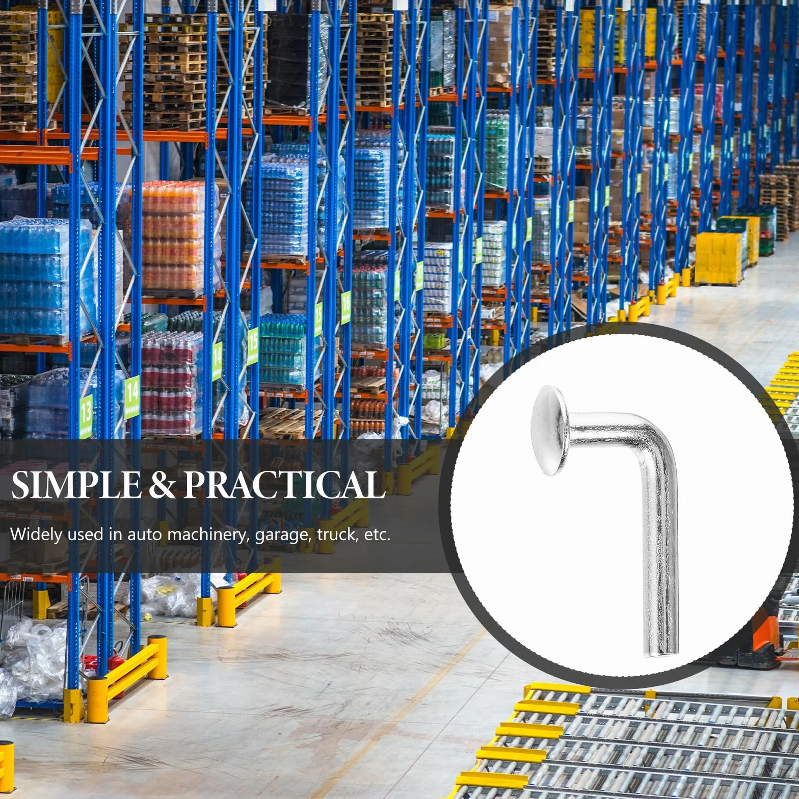 generic Perni Di Sicurezza Universali M5 Con Bulloni a Testa Tonda 100 Pezzi Antiruggine Per Scaffalature Pallet Magazzini E Uso Domestico Facili Da Installare