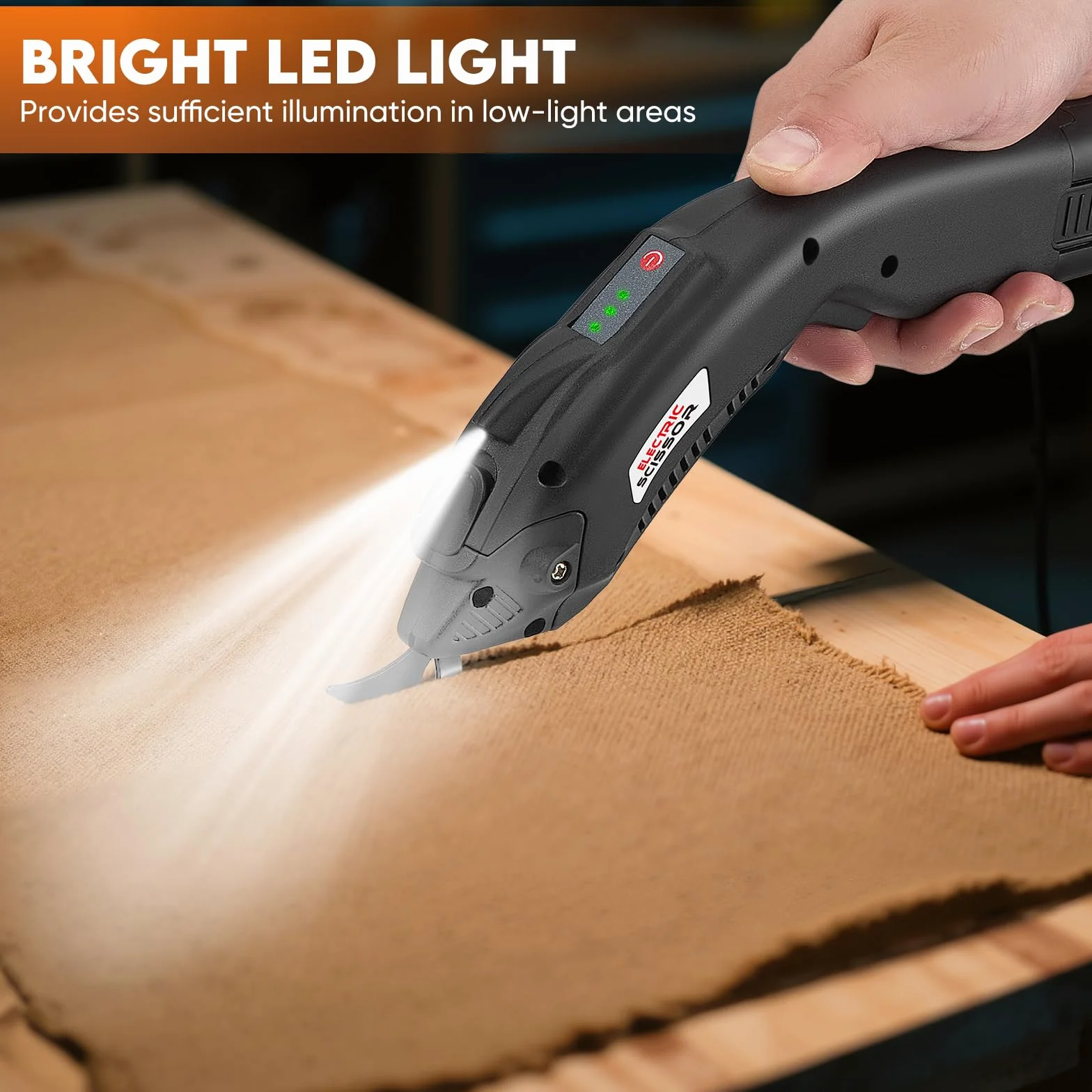 Forbice elettrica per tessuti 2500mAh 6000RPM 2 lame di ricambio