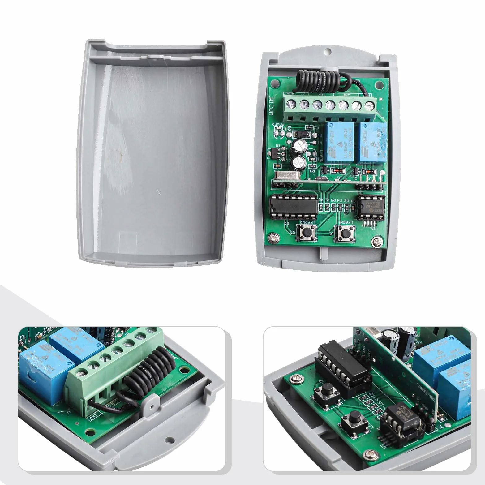 Universale 433.92MHz 2-Channel Remote Control Switch 12-24V Wireless Controller