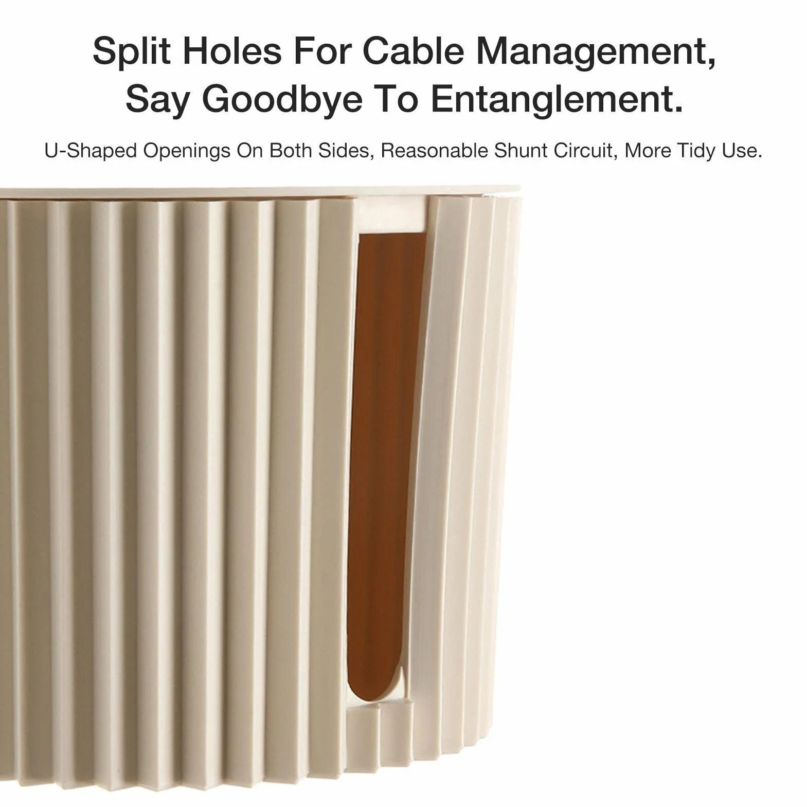Scatola Organizer per Cavi con Ampio Contenitore e Coperchio