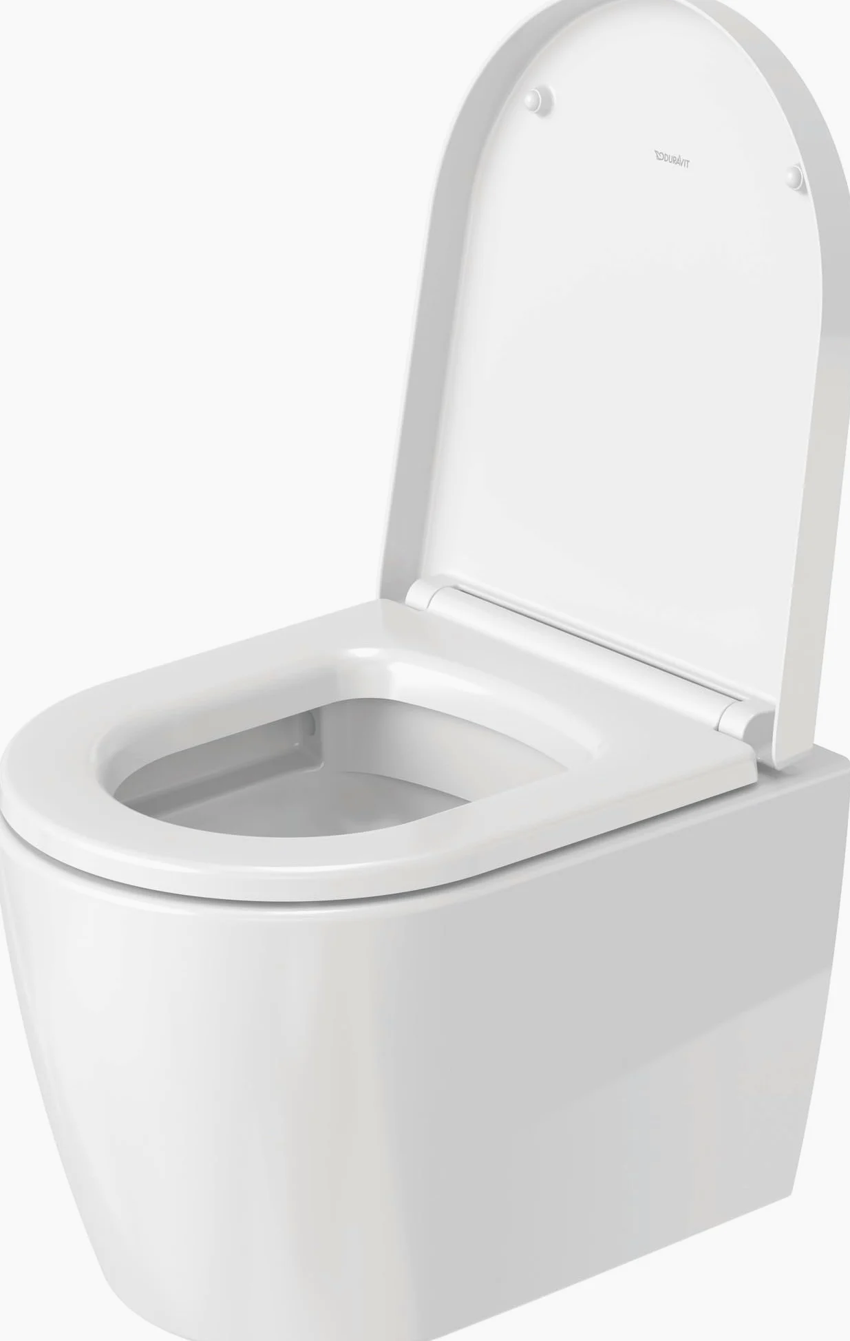 Duravit Sedile WC ME by Starck Compact, tavoletta WC con chiusura rallentata, copriwater con cerniere in acciaio inox, coperchio water Duroplast, versione compatta (43,8 cm), bianco