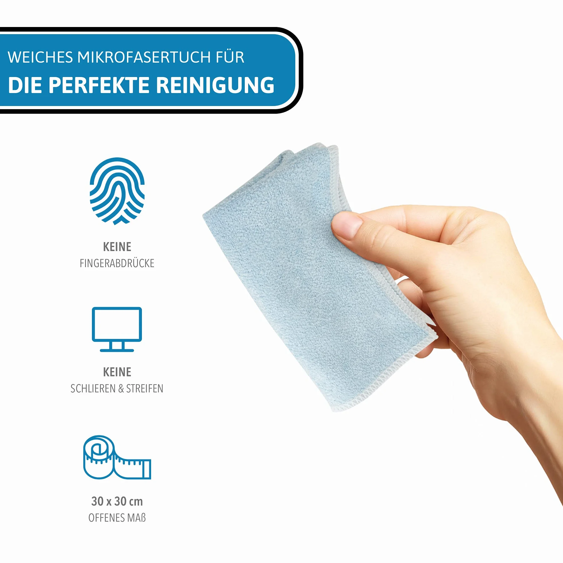 Blum Manufaktur 100ml Pulitore per schermo piatto + panno microfibra 30x30 cm - Pulizia perfetta di tutti gli schermi e display. Senza striature e senza strisce.