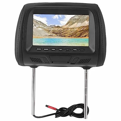 Lettore DVD per Poggiatesta per Auto, Monitor per Poggiatesta da 7 Pollici TV per Bambini Lettore DVD per Auto TV Portatile con Supporto per Poggiatesta Video 1080P