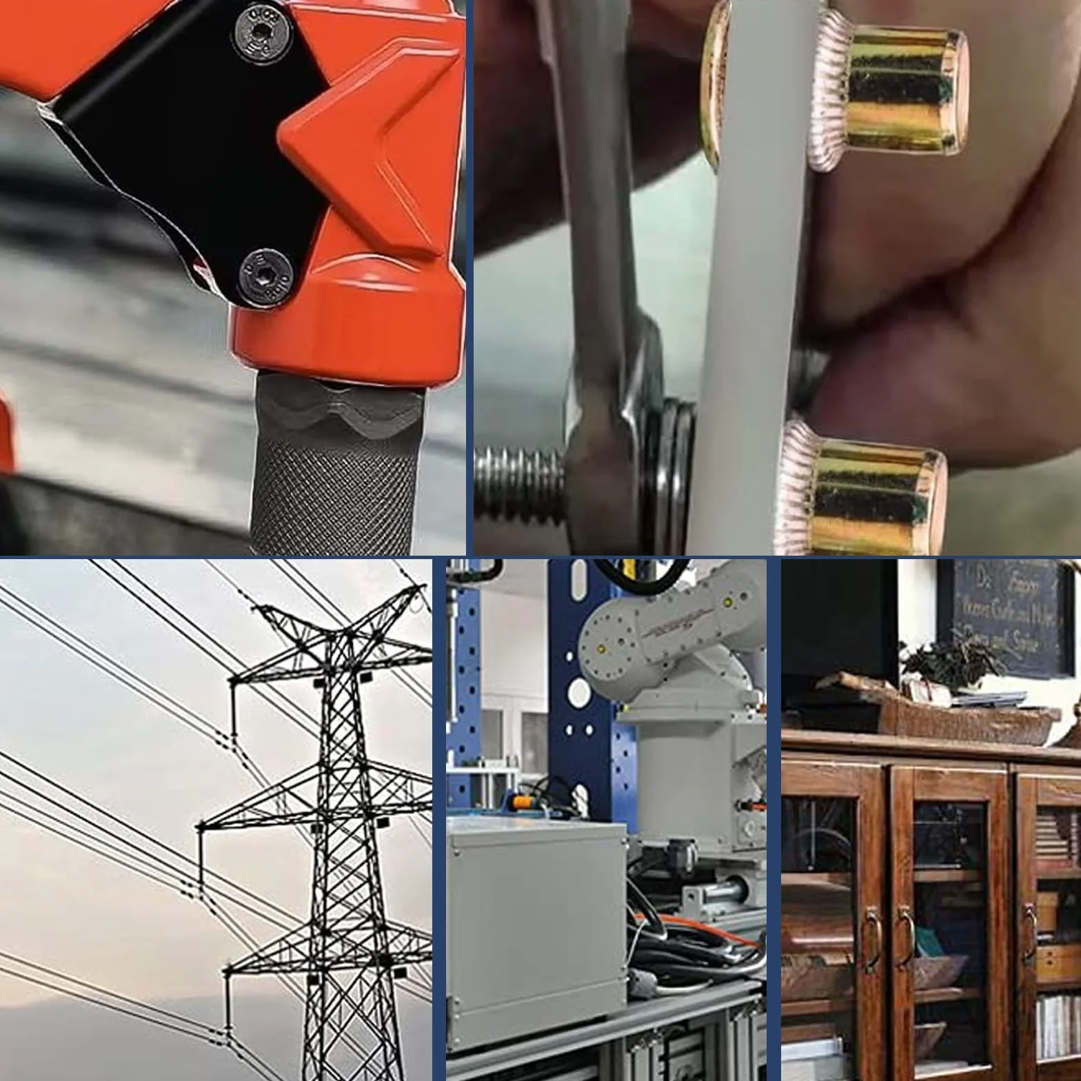 Rivetti Filettati M8 Inserti Filettati Acciaio al Carbonio Zincati per Legno Automotive Mobili 50 Pezzi